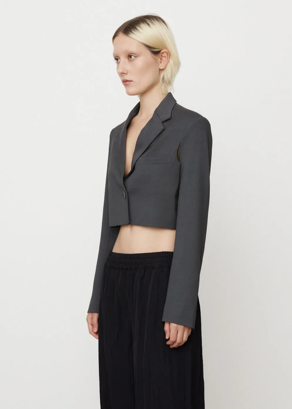 0094 Short Blazer With Cut Outs