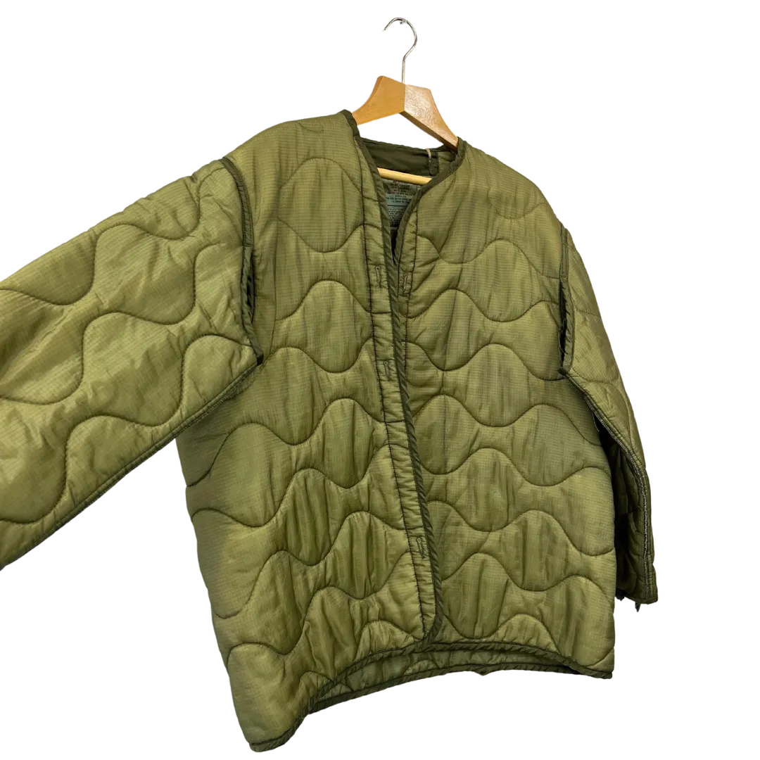 1970s military jacket in olive green - US 20/22