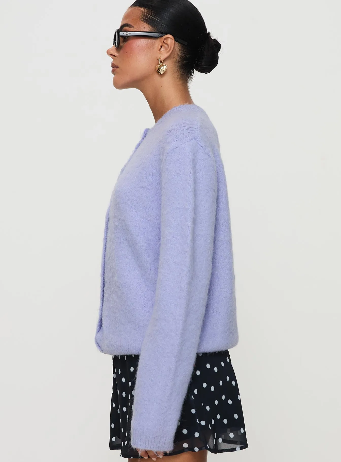 Alyse Mohair Cardigan Lilac