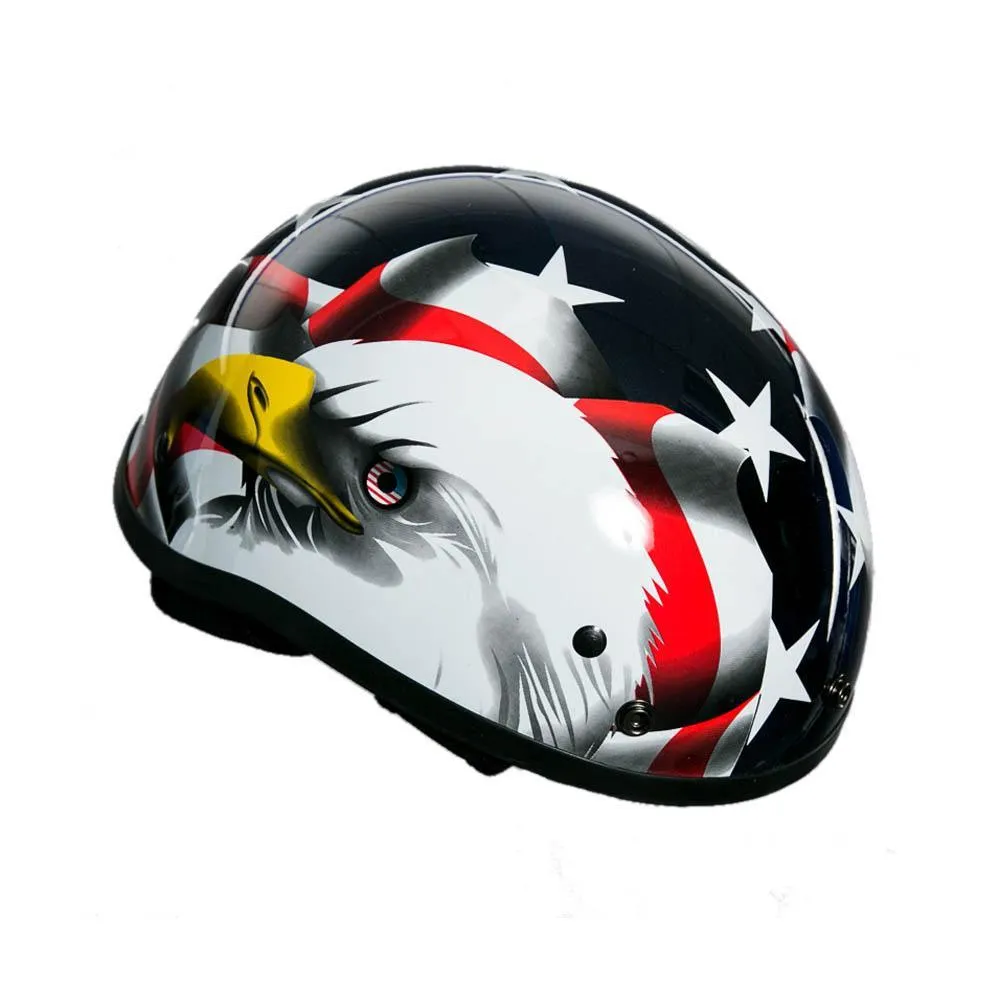 American Eagle Flag Patriotic Motorcycle Half Helmet