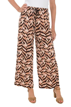 Animal Ikat Pull-On Palazzo Pant