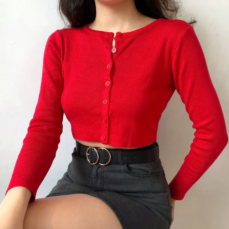 Athena Knit Top Red