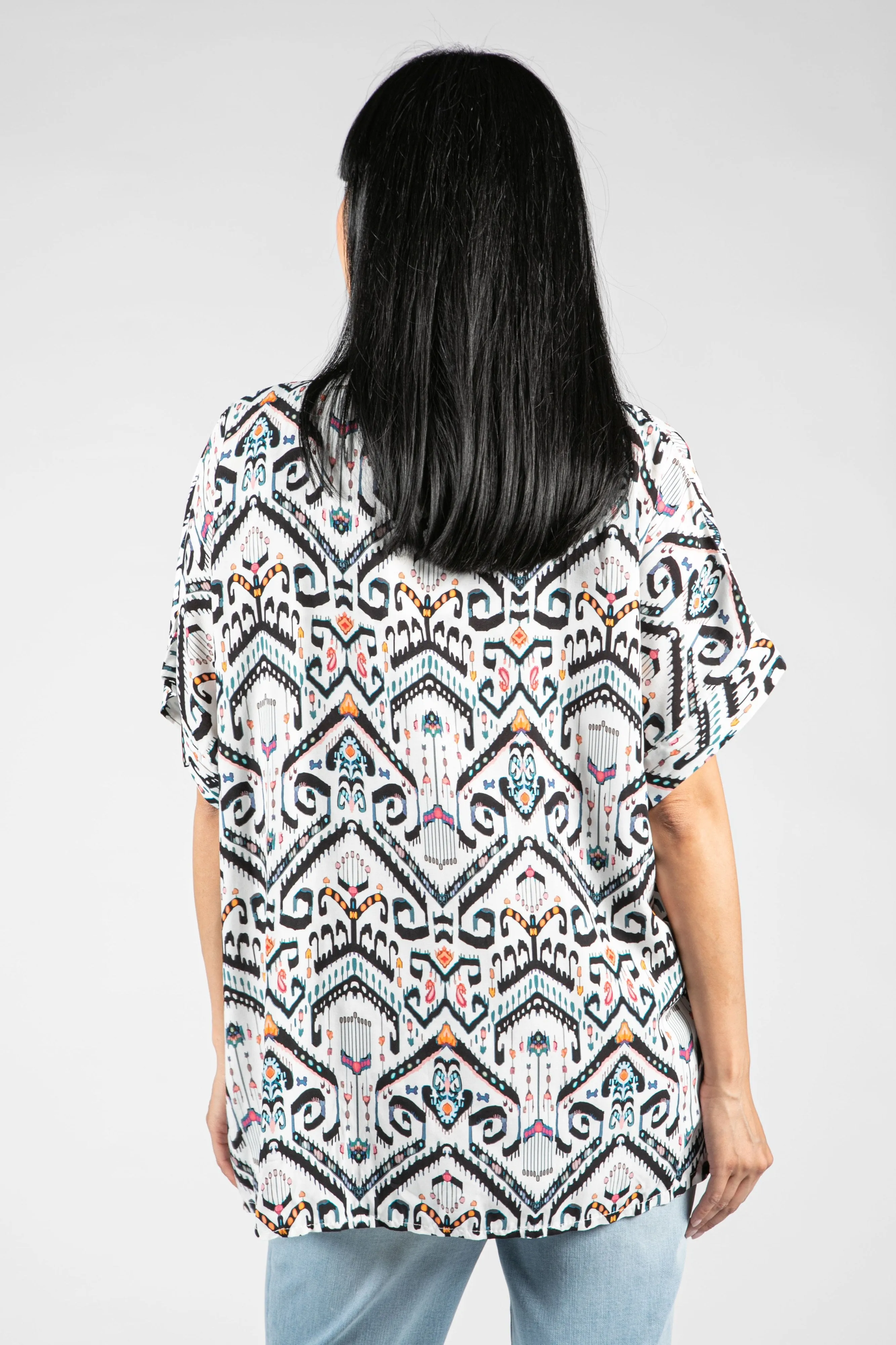 Aztec Print Open Cardi