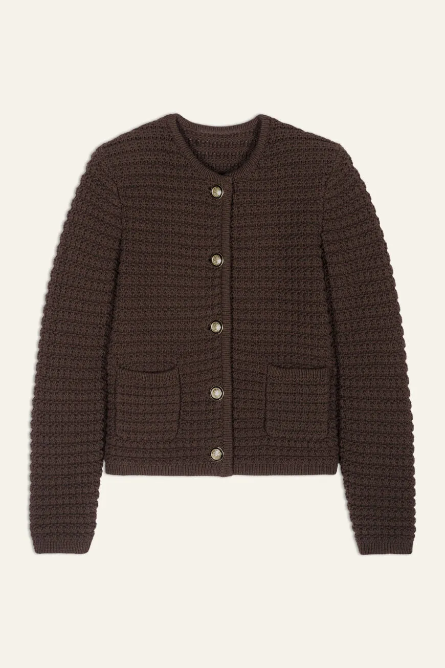 BA&SH - Gaspard Cardigan - Chocolat