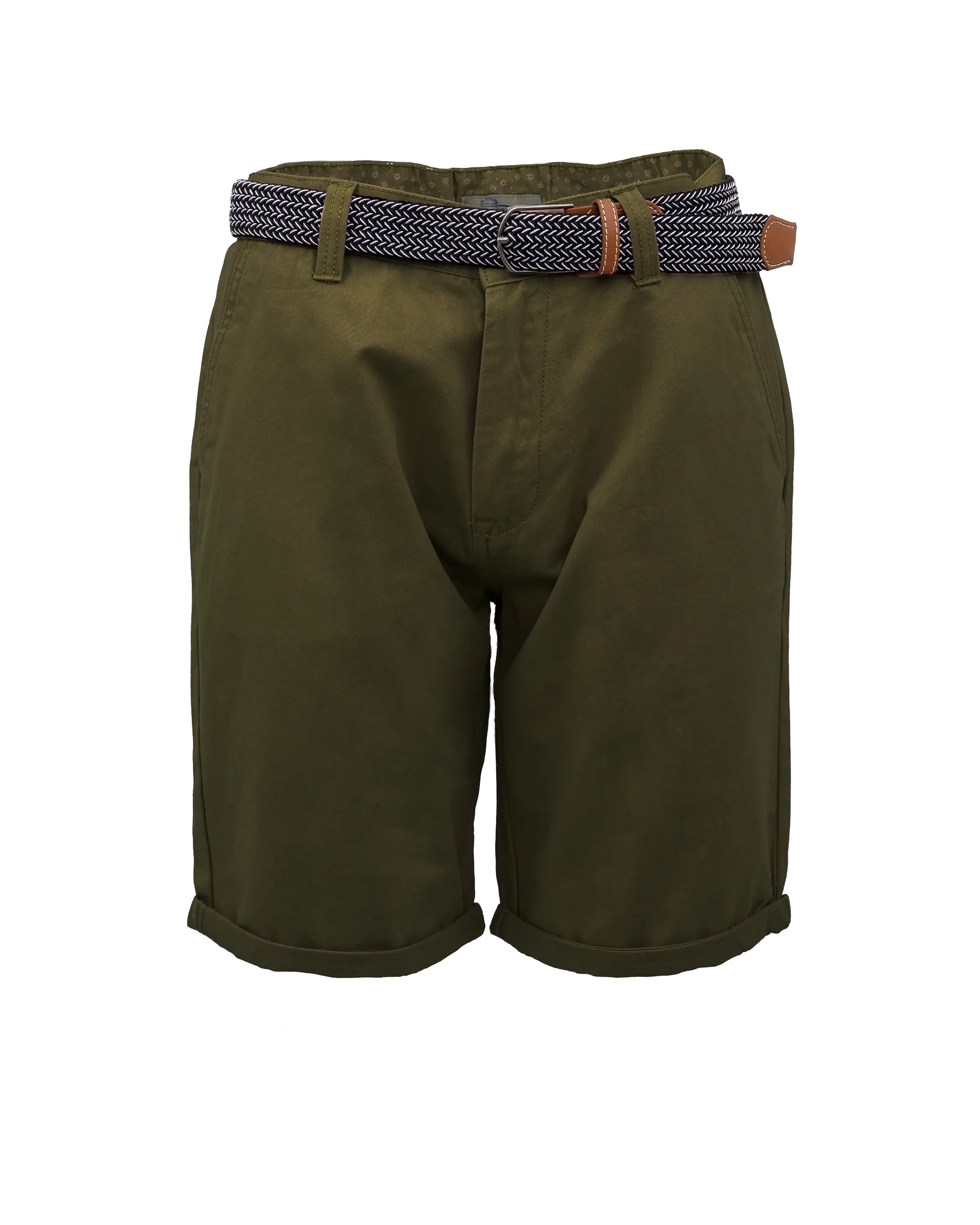 Belted Chino Walkshorts in Khaki