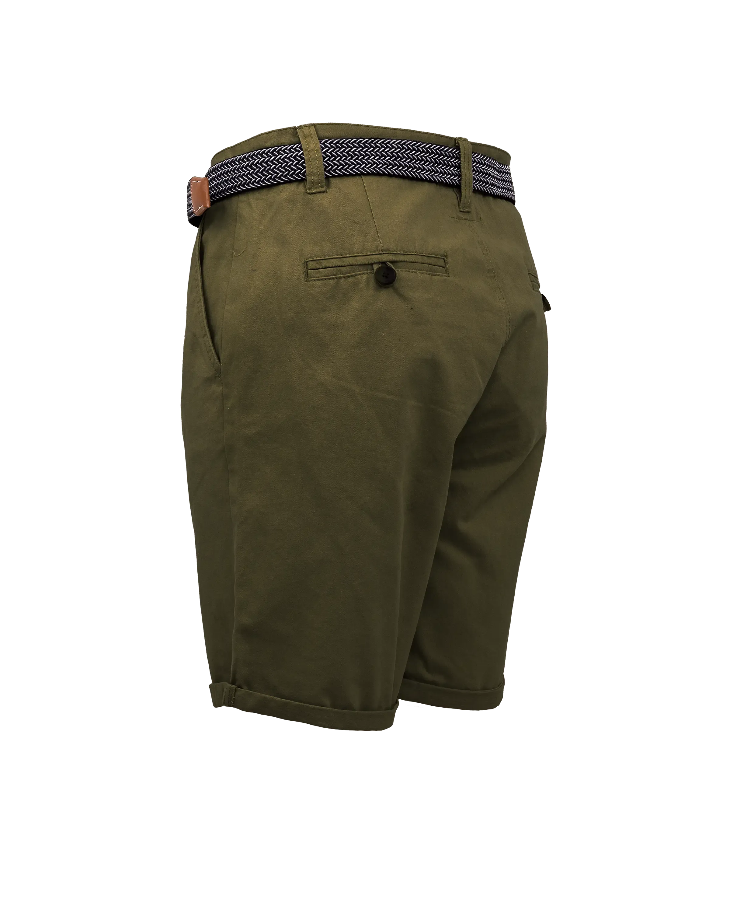 Belted Chino Walkshorts in Khaki