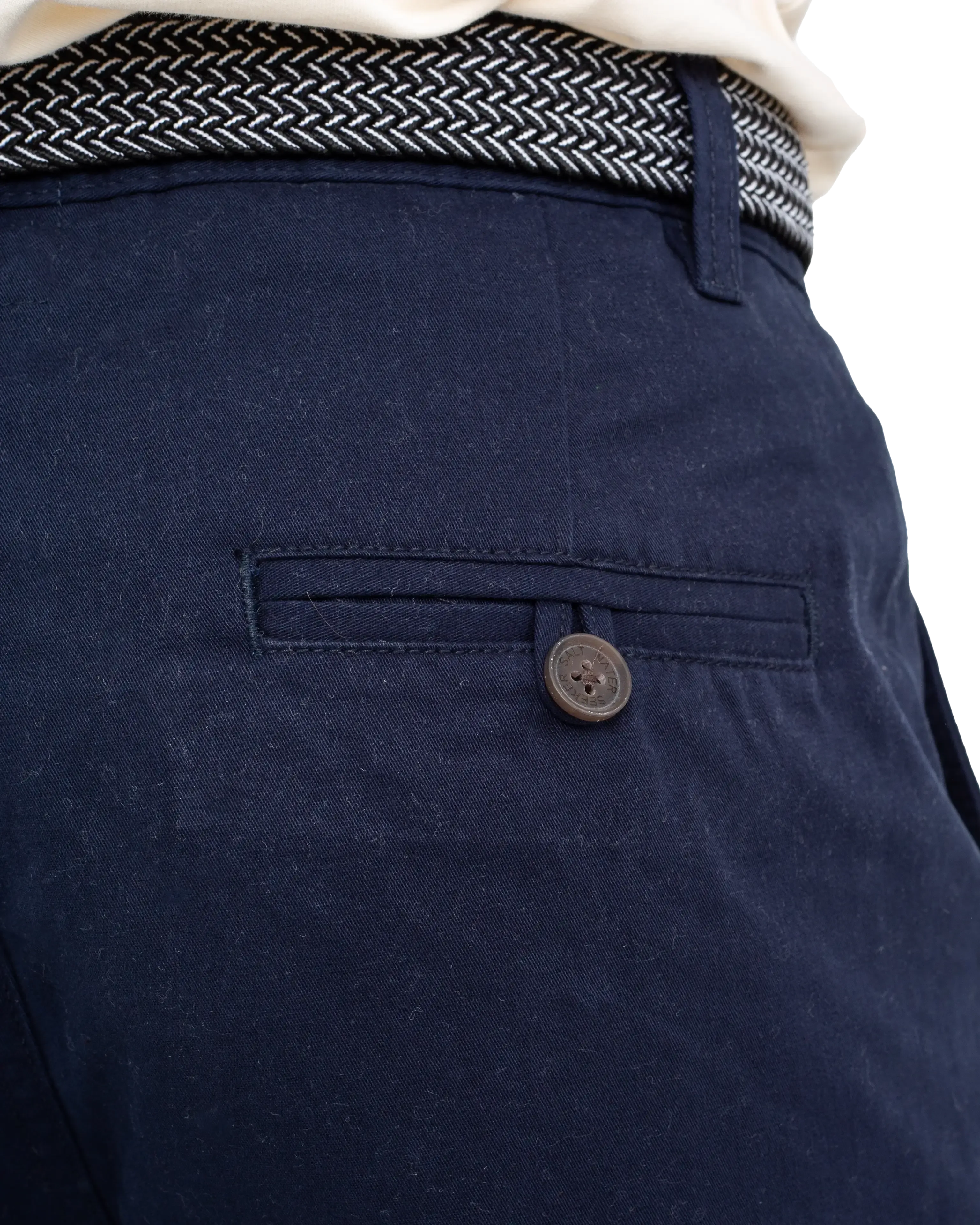 Belted Chino Walkshorts in Navy