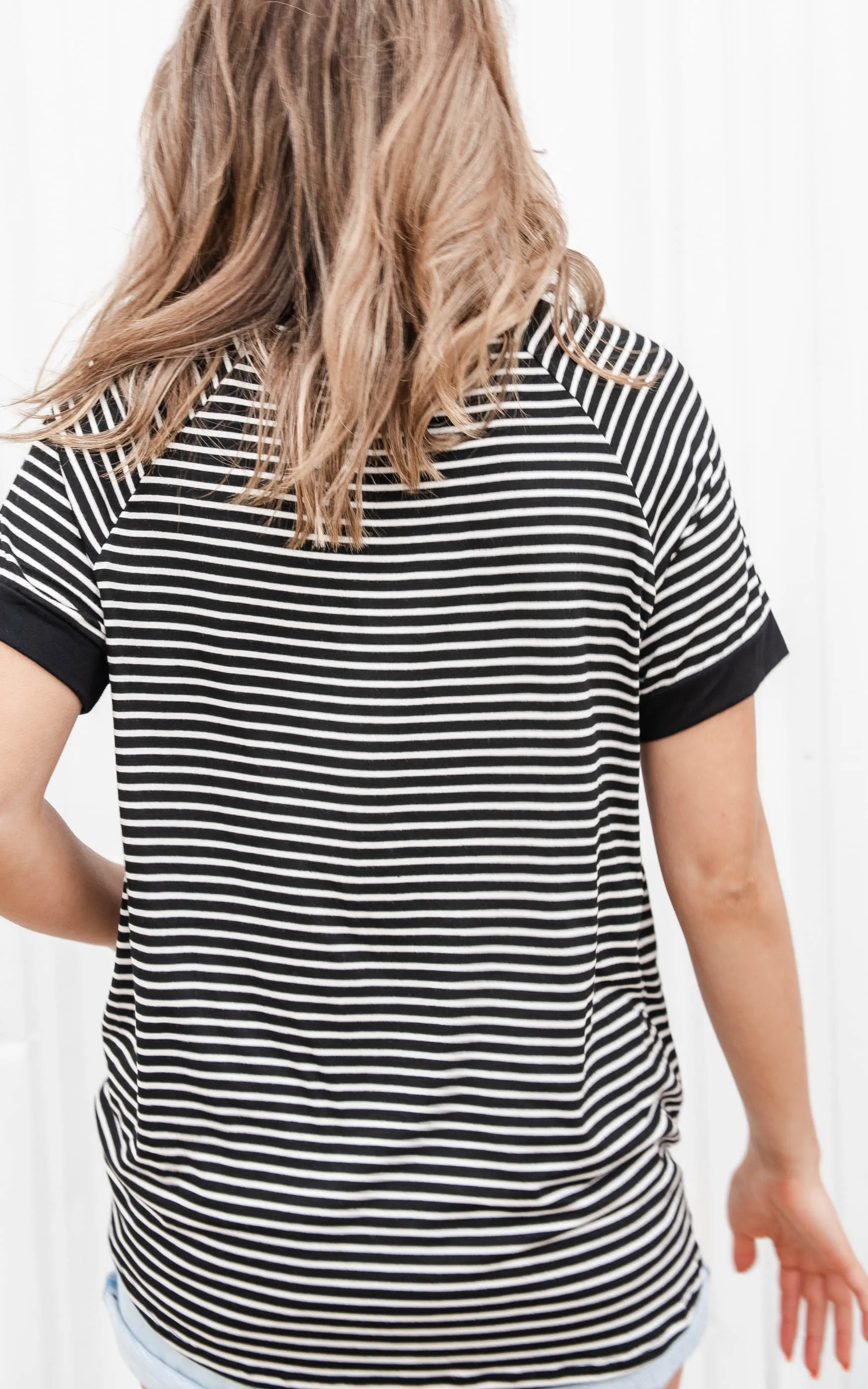 Black & White Stripe Top - Final Sale