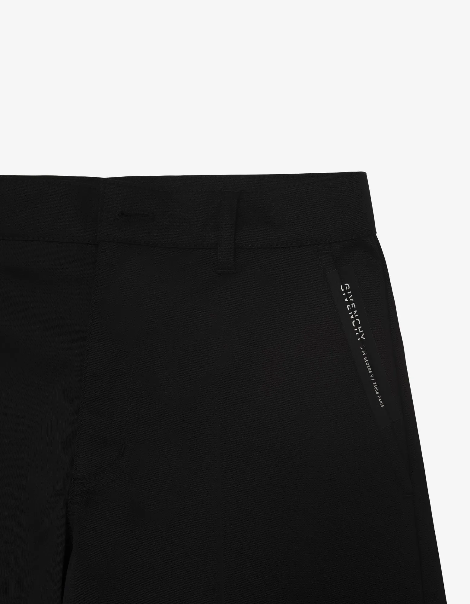 Black Side Logo Chino Shorts