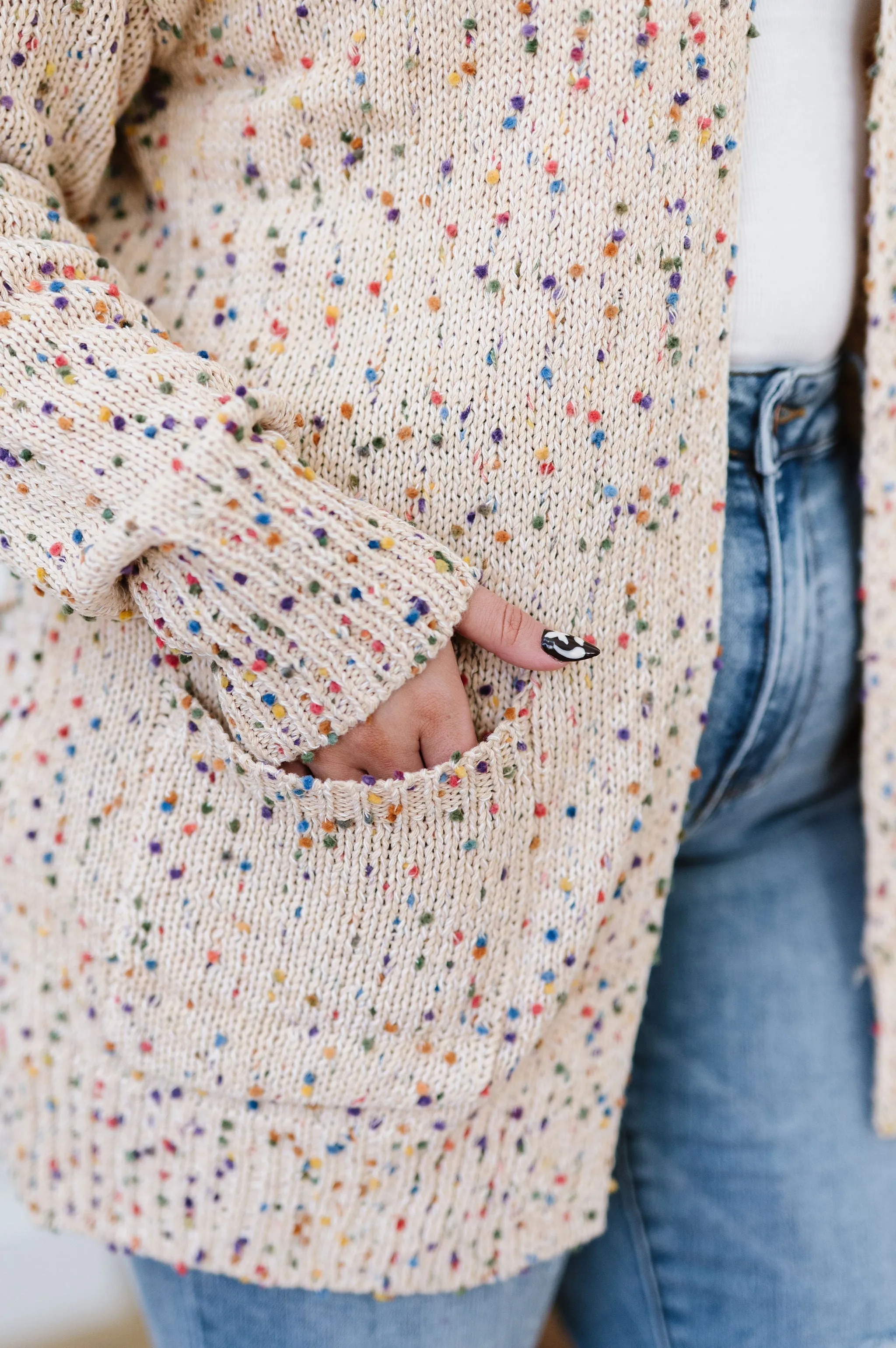 BLAKELEY Miley Dot Cardigan - Cream