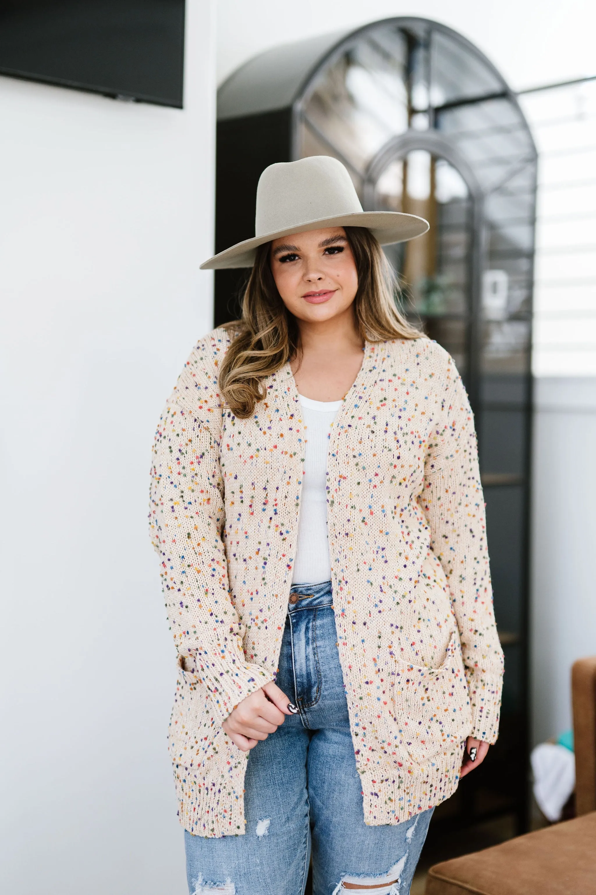 BLAKELEY Miley Dot Cardigan - Cream