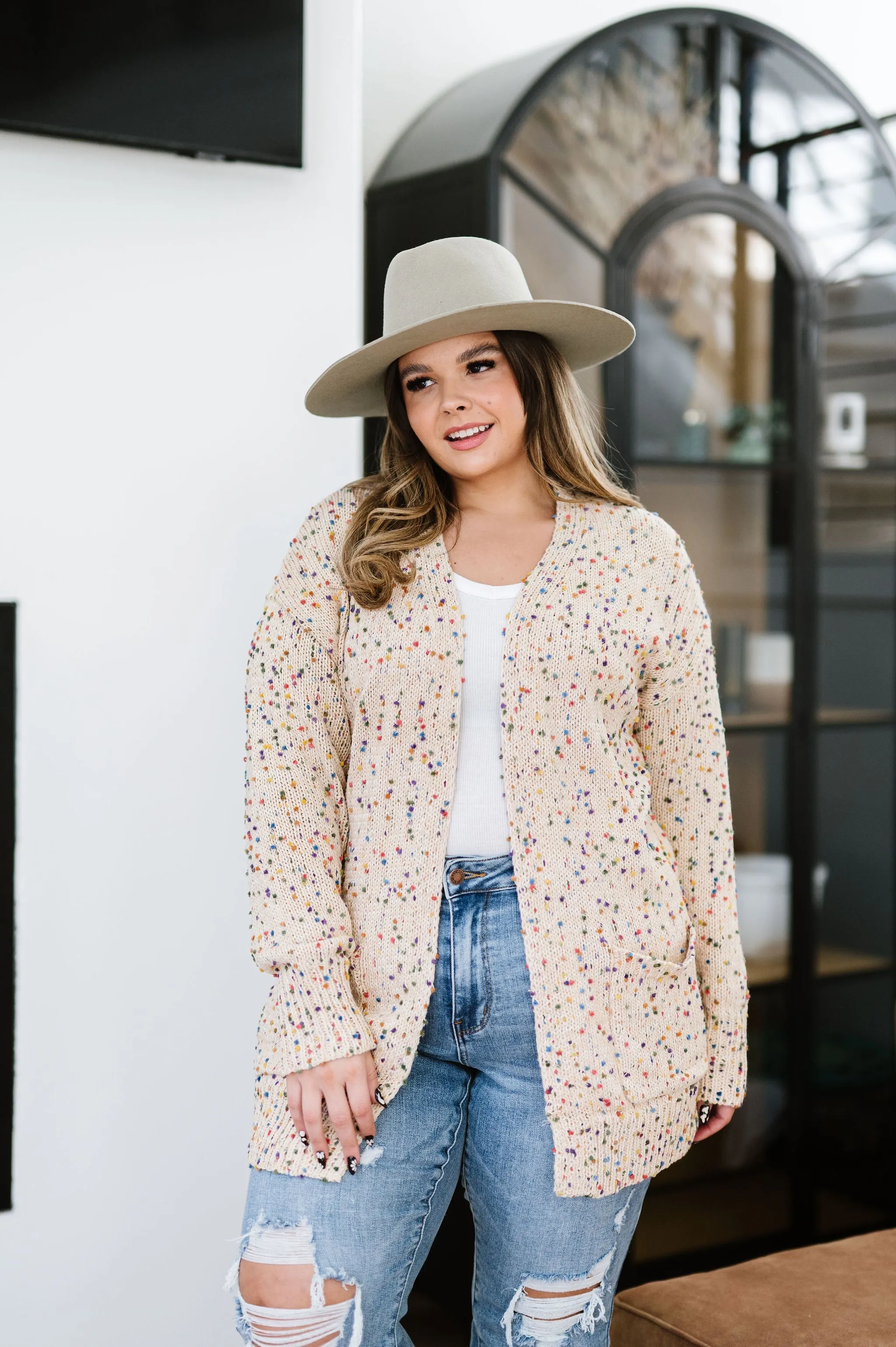 BLAKELEY Miley Dot Cardigan - Cream