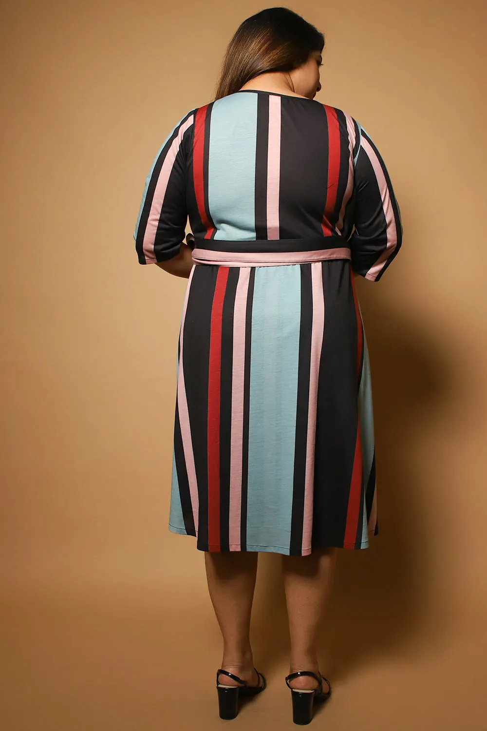 Blue Stripe True Wrap Dress