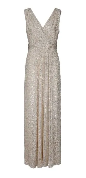 Cardi Silver Maxi Dress