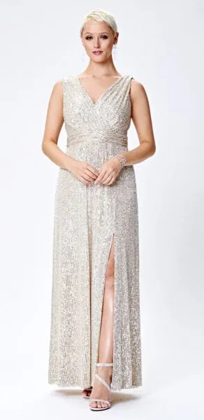 Cardi Silver Maxi Dress