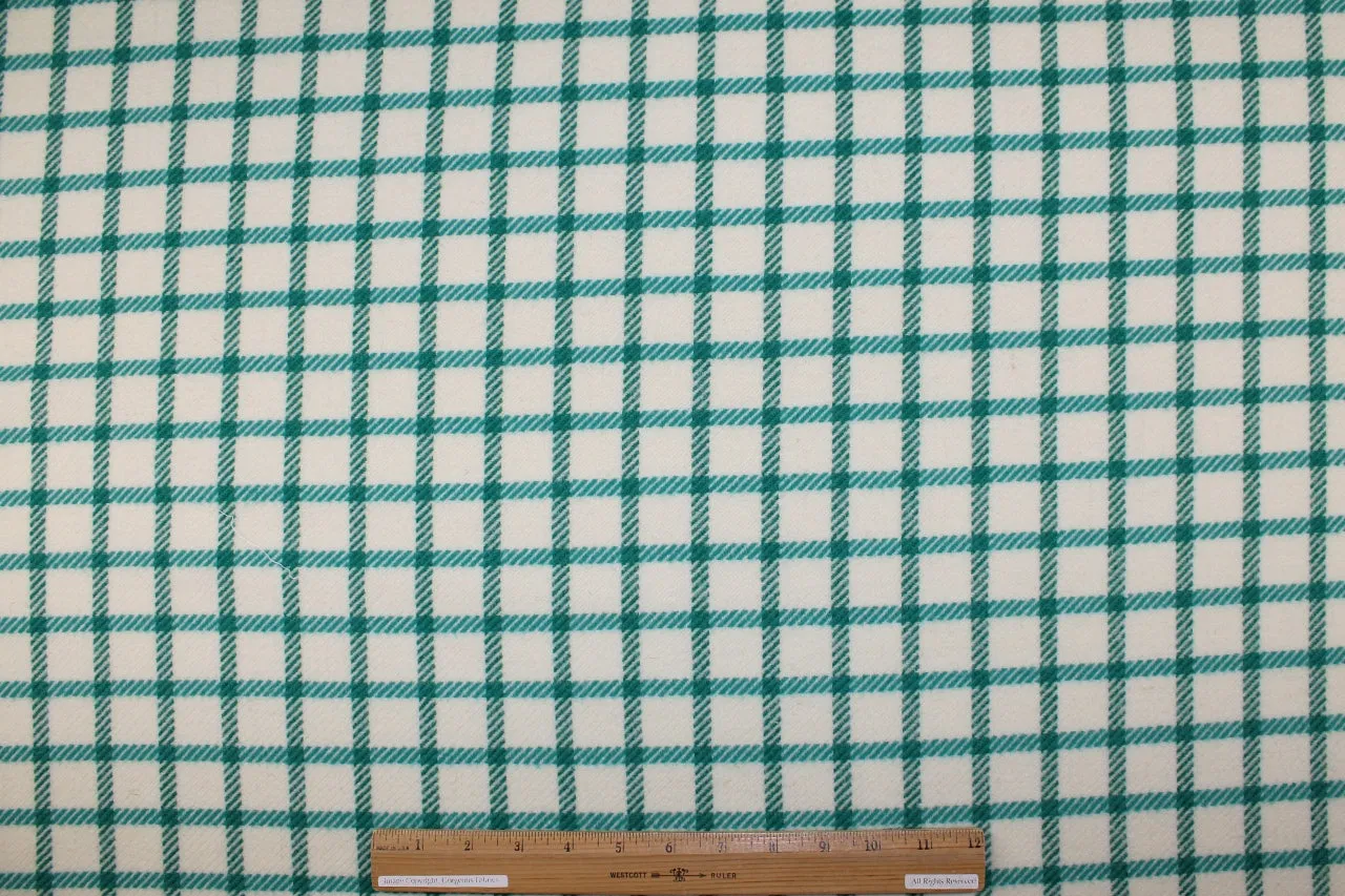 Check This! English Wool Twill Coating - Greens/Ivory