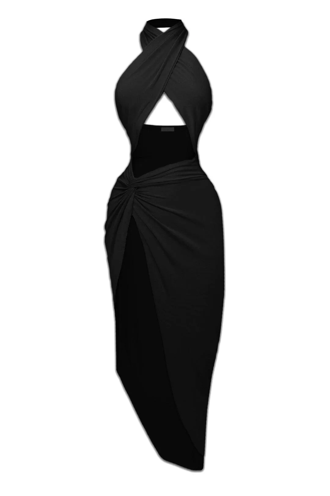 Cher Halter Slit Dress