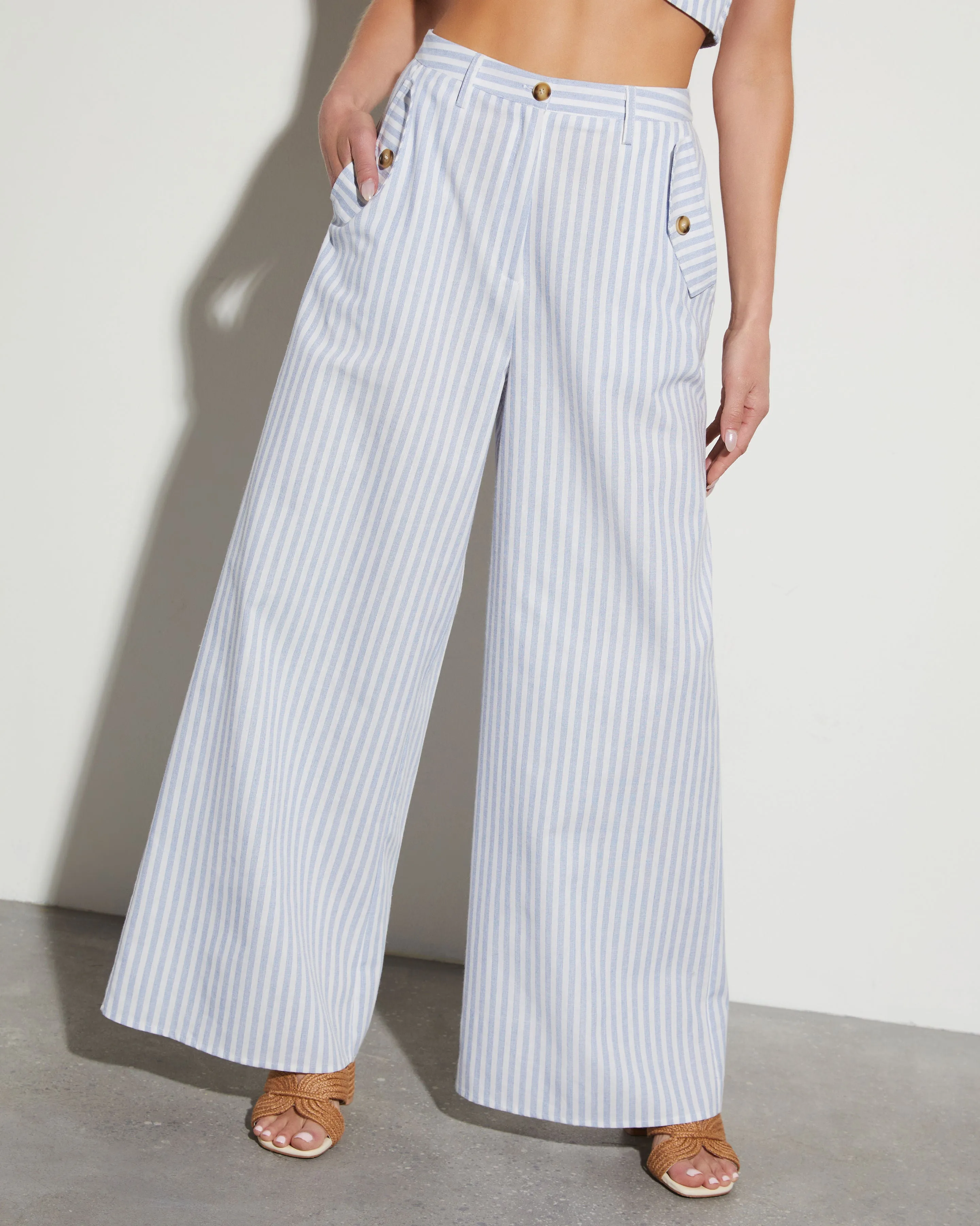 Cherie Wide Leg Striped Pants