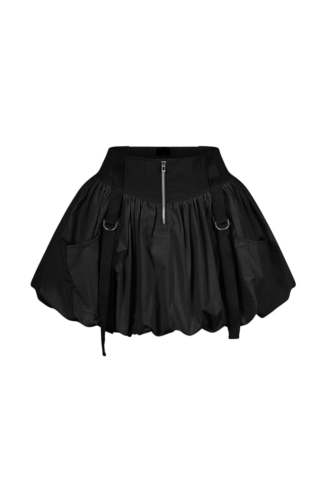 Ciara Nylon Cargo Bubble Mini Skirt