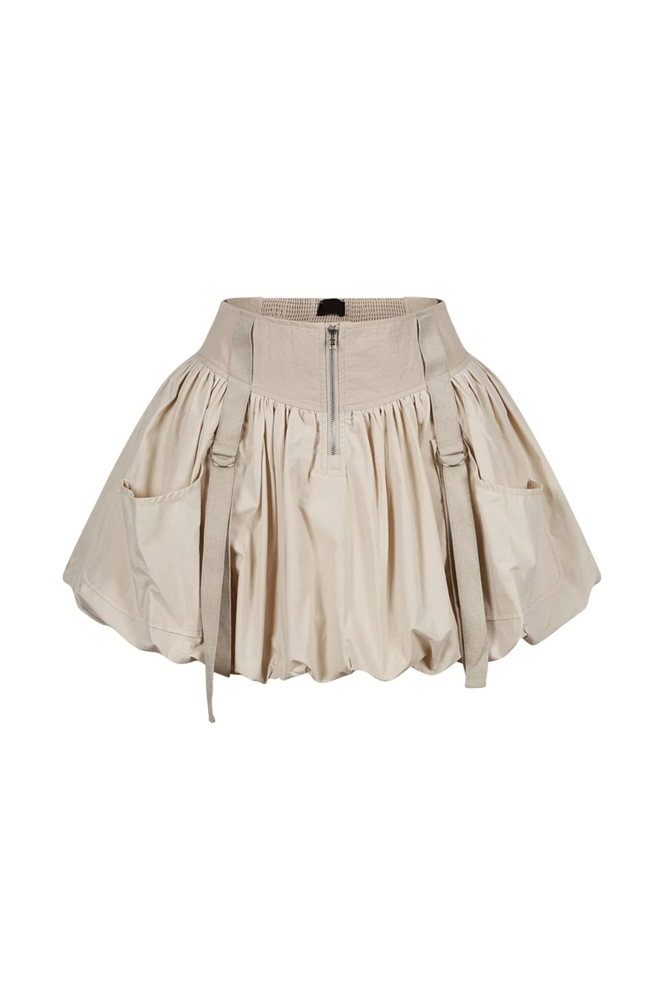 Ciara Nylon Cargo Bubble Mini Skirt