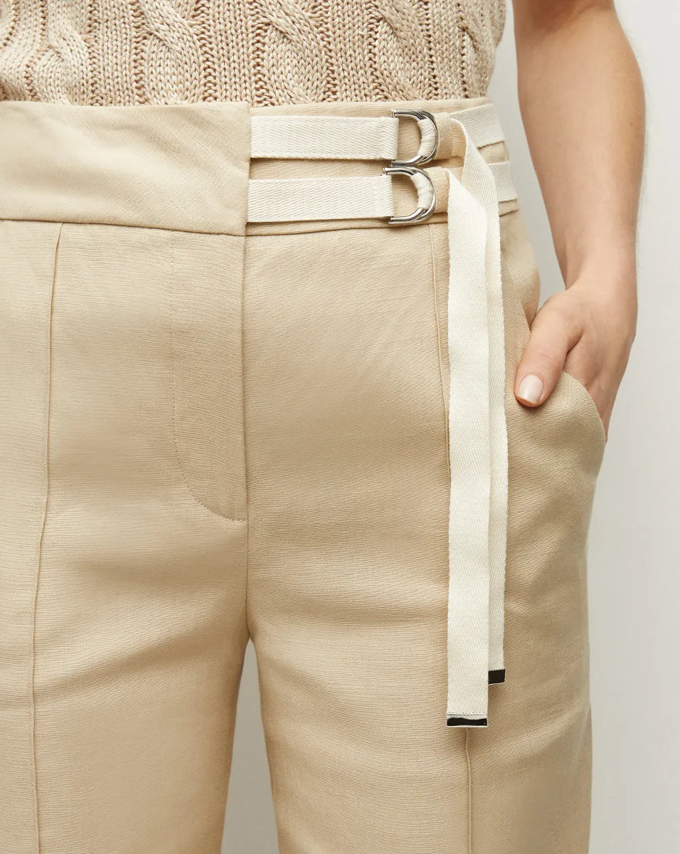 Cruz Stretch-Linen Pants