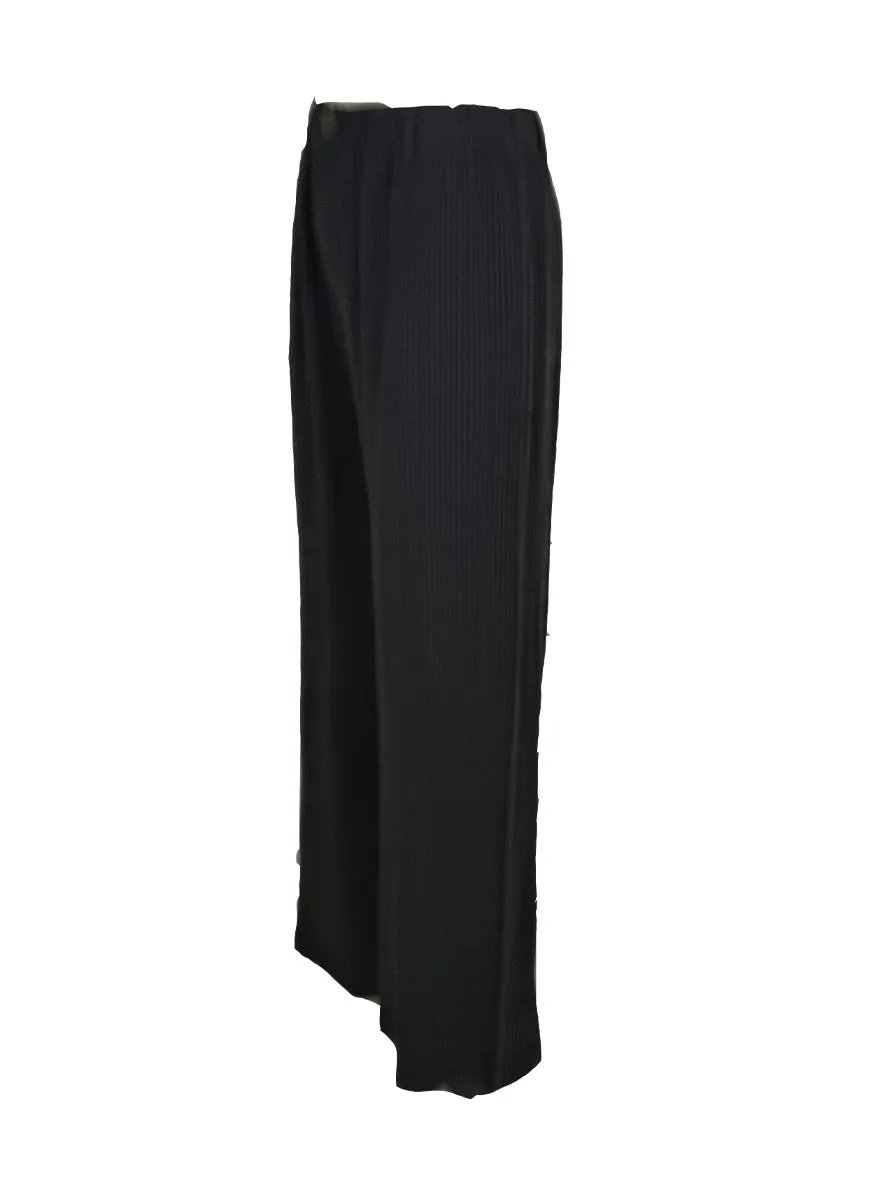 D230024 Wide Leg Pleated Pants *Black *Backorder