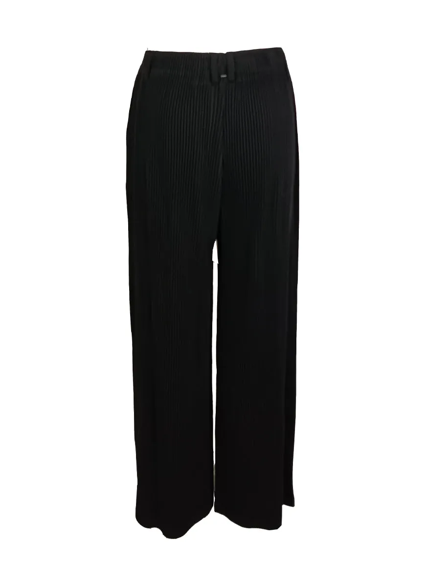 D230024 Wide Leg Pleated Pants *Black *Backorder