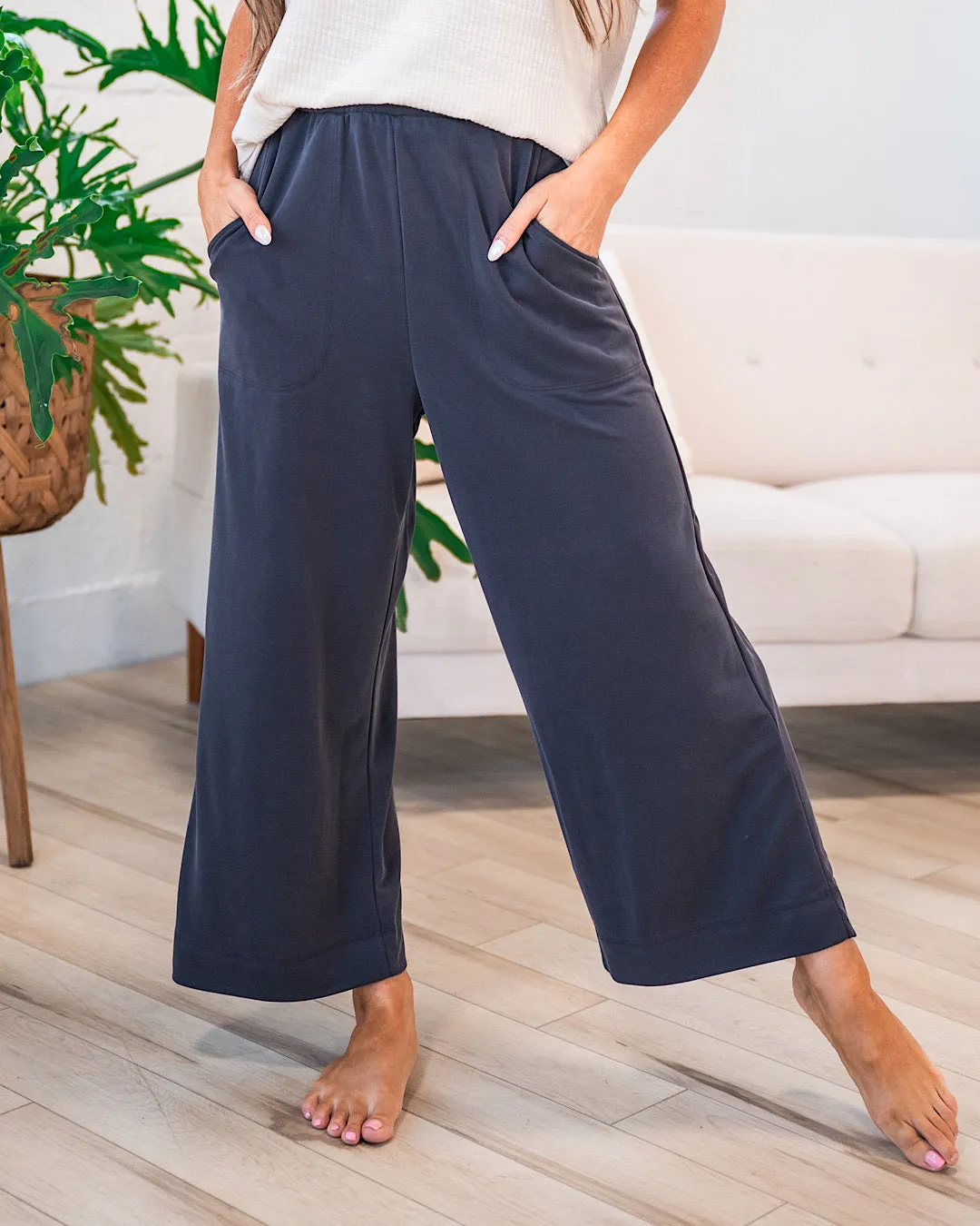 Daisy Modal Wide Leg Pants - Black FINAL SALE