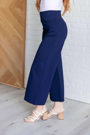 Dear Scarlett Magic Wide Leg Crop Pants in Navy