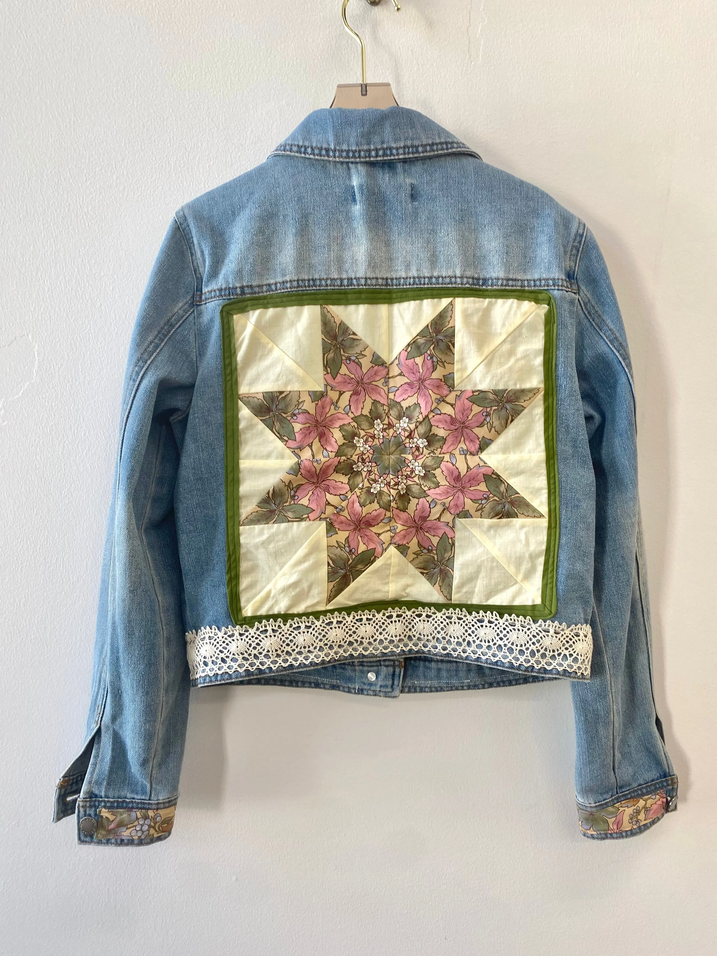 Denim Jacket with Patchwork (Quilted Star)