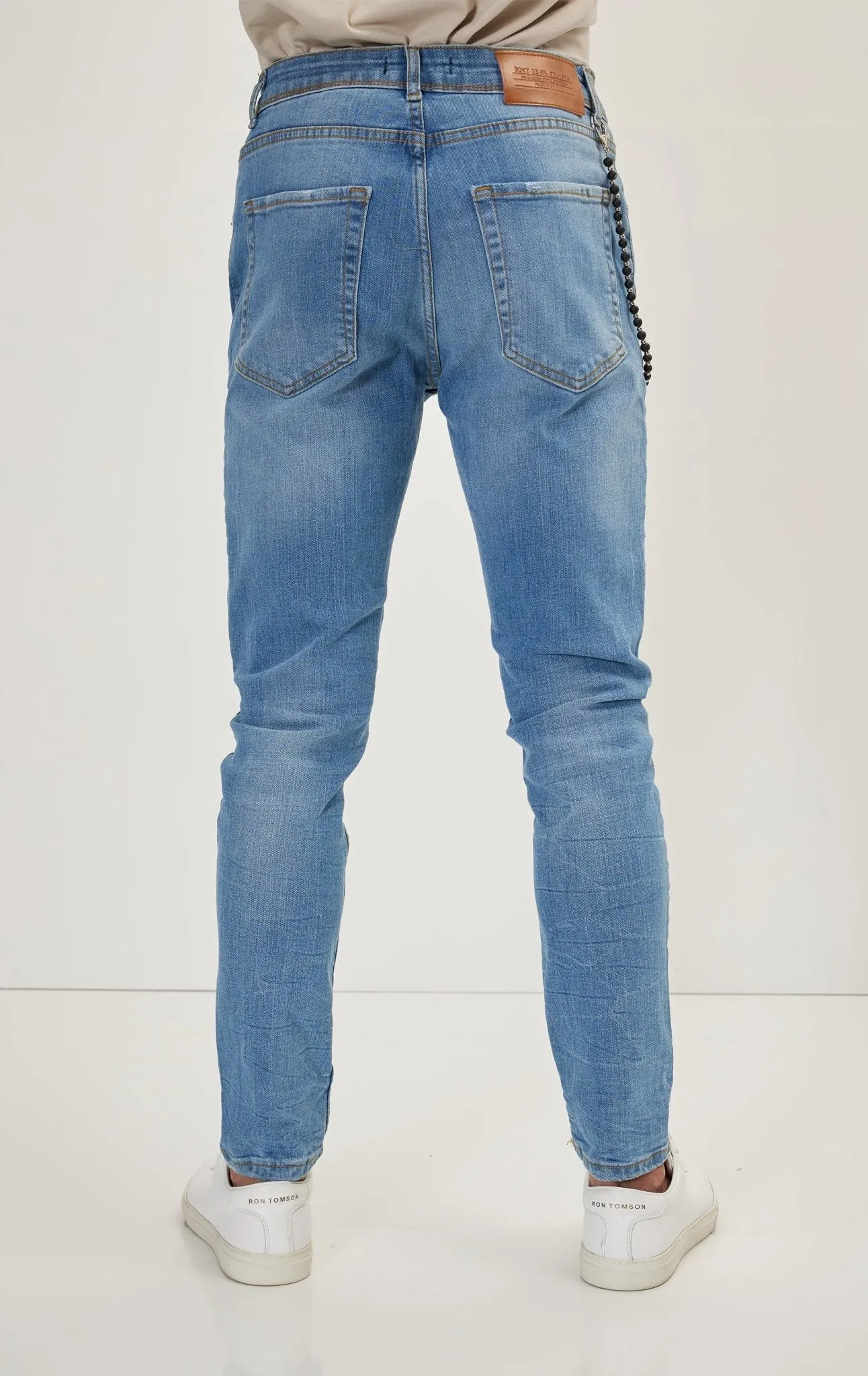 Distorted Slim Fit  Jeans - Dark Blue