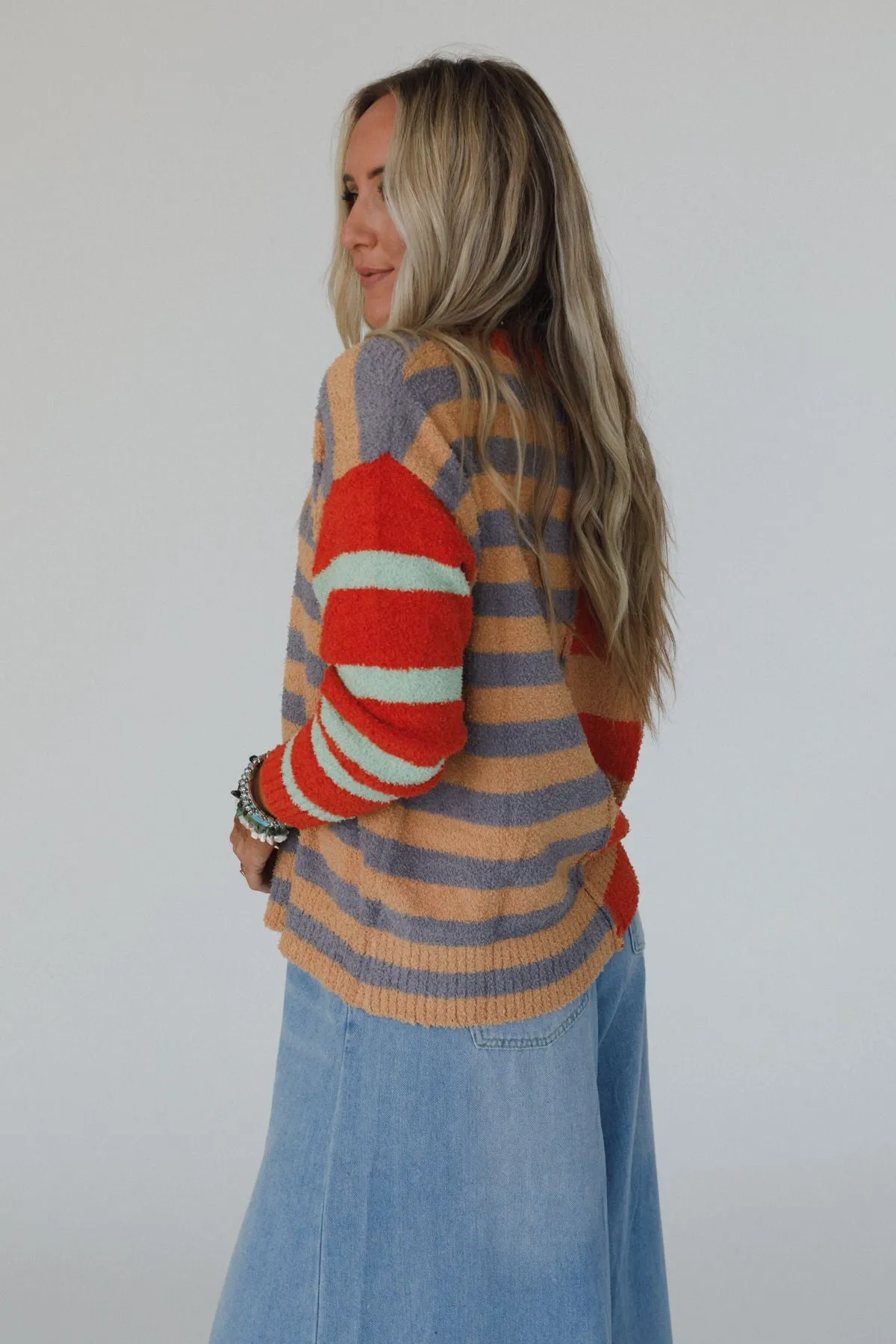 Dulcie Striped Sweater - Camel