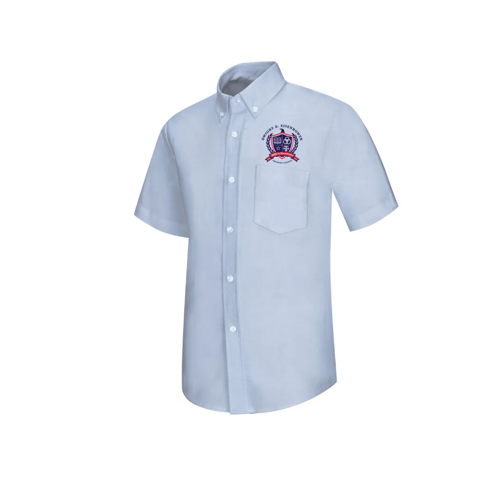 Dwight D. Eisenhower Charter School Blue Oxford Uniform Shirt By Poree's Embroidery