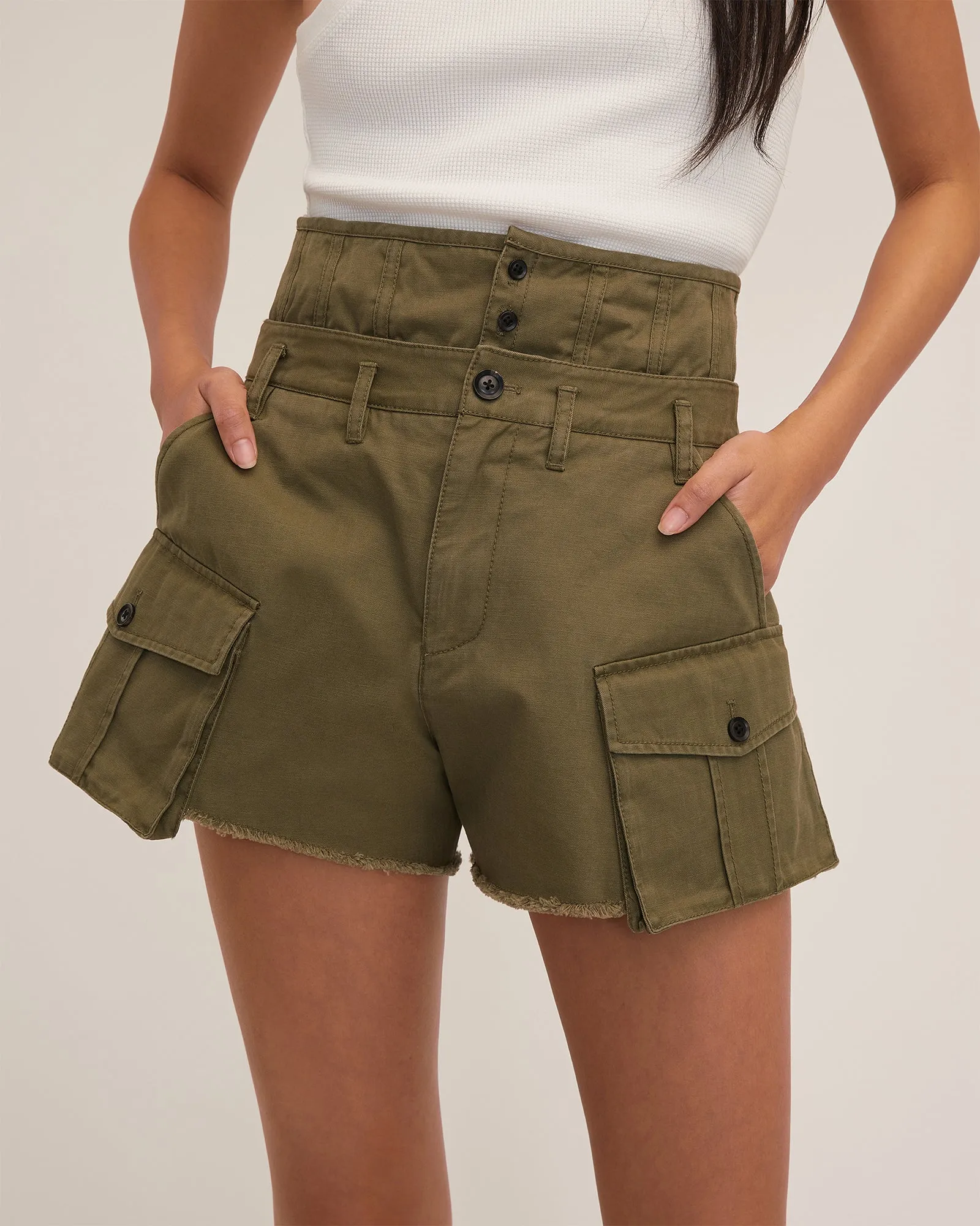 Easton Canvas Corset Cargo Short