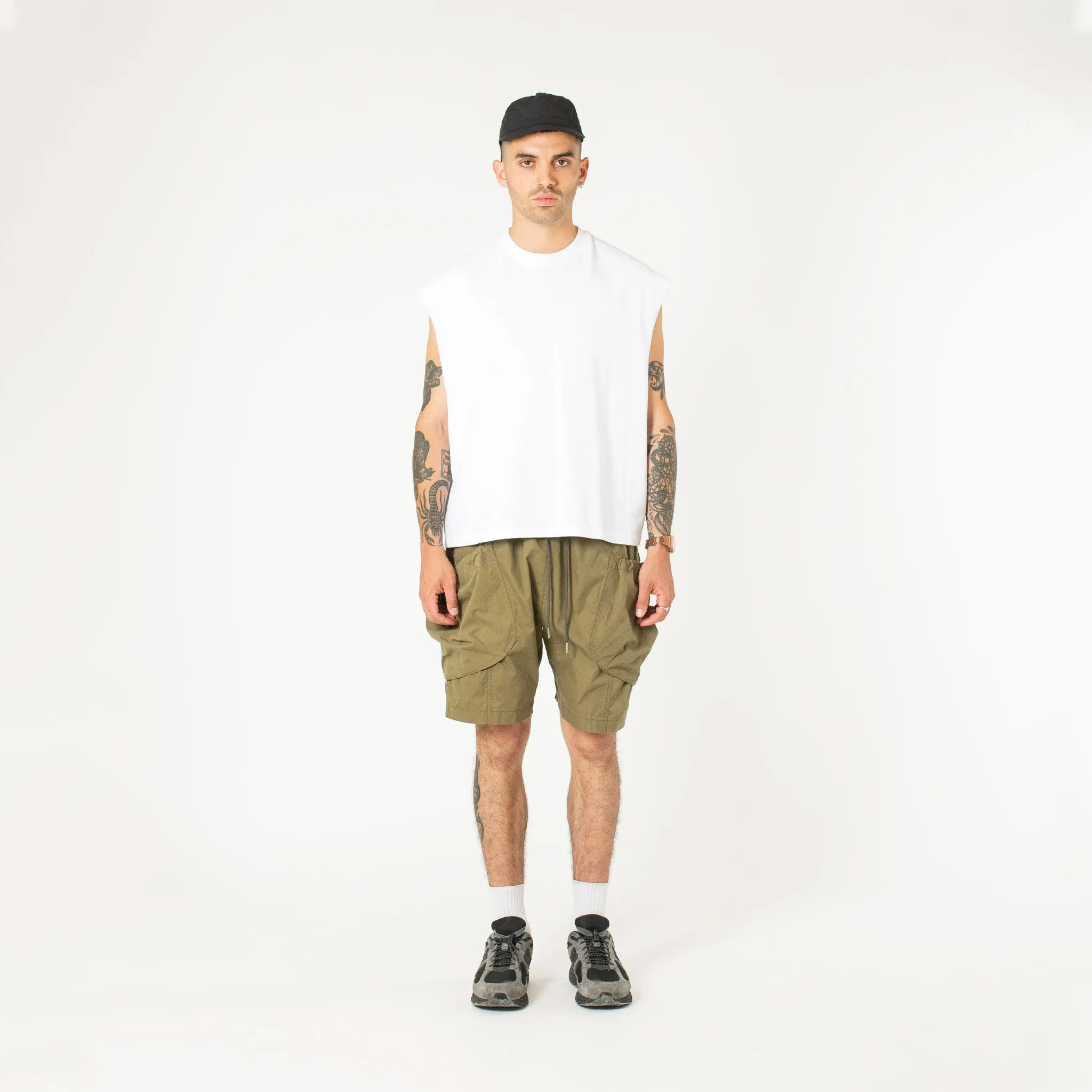 Estudio Niksen Bungee Cargo Shorts (Khaki)