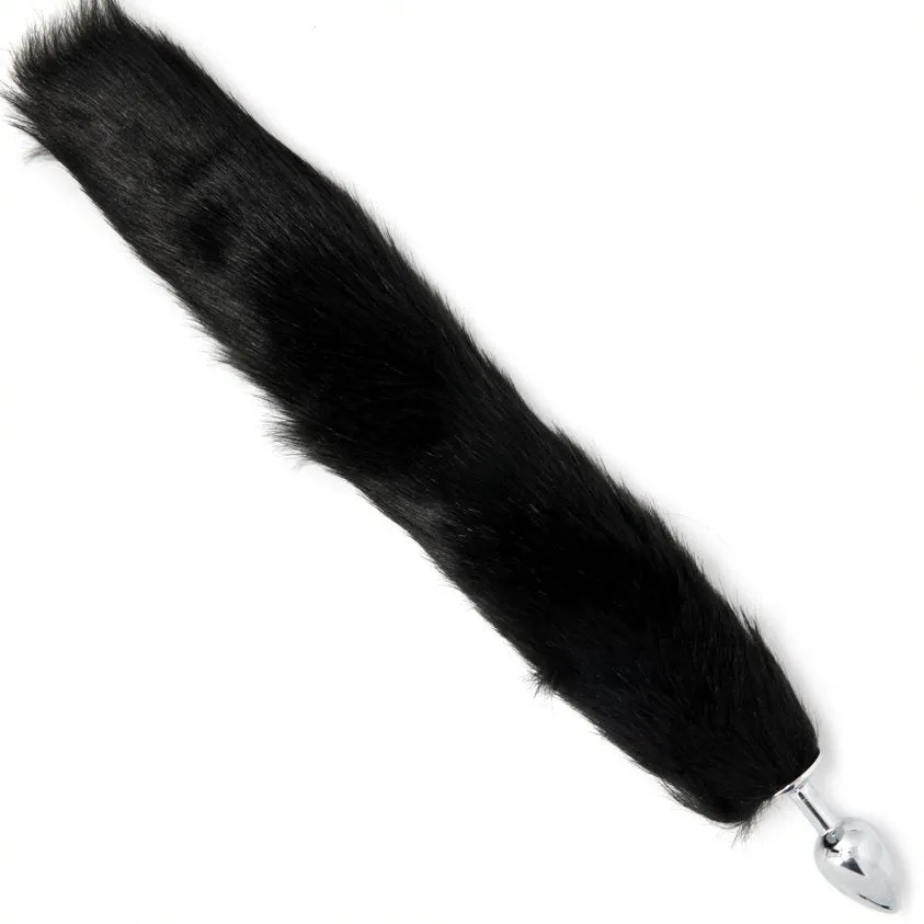 FAUX FOX TAIL BLACK