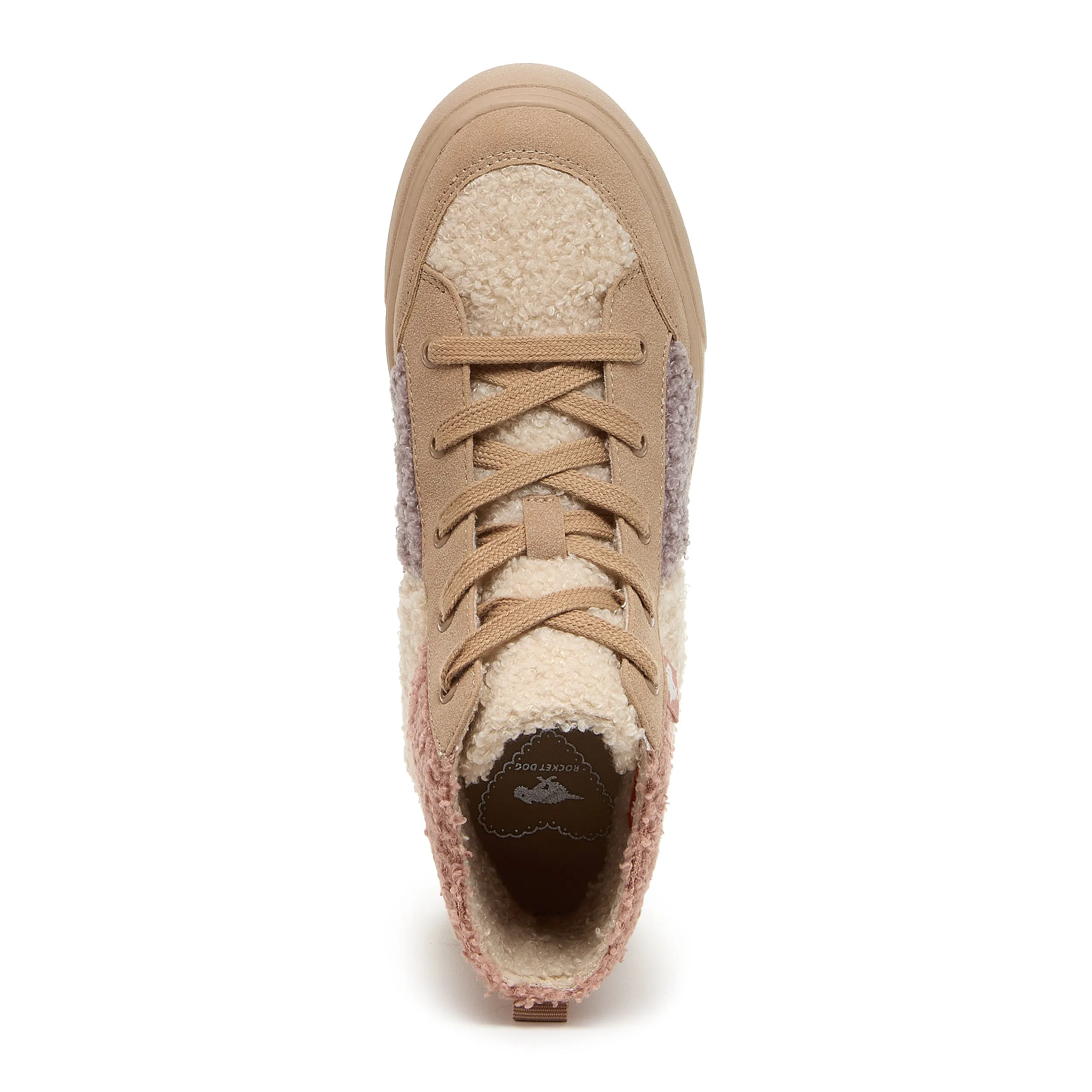 Flair Natural Faux Fur High-top Trainers