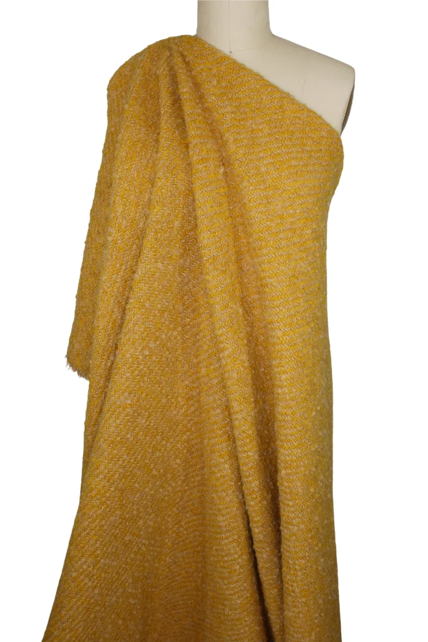 French Wool/Mohair Bouclé - Mustard/Sand