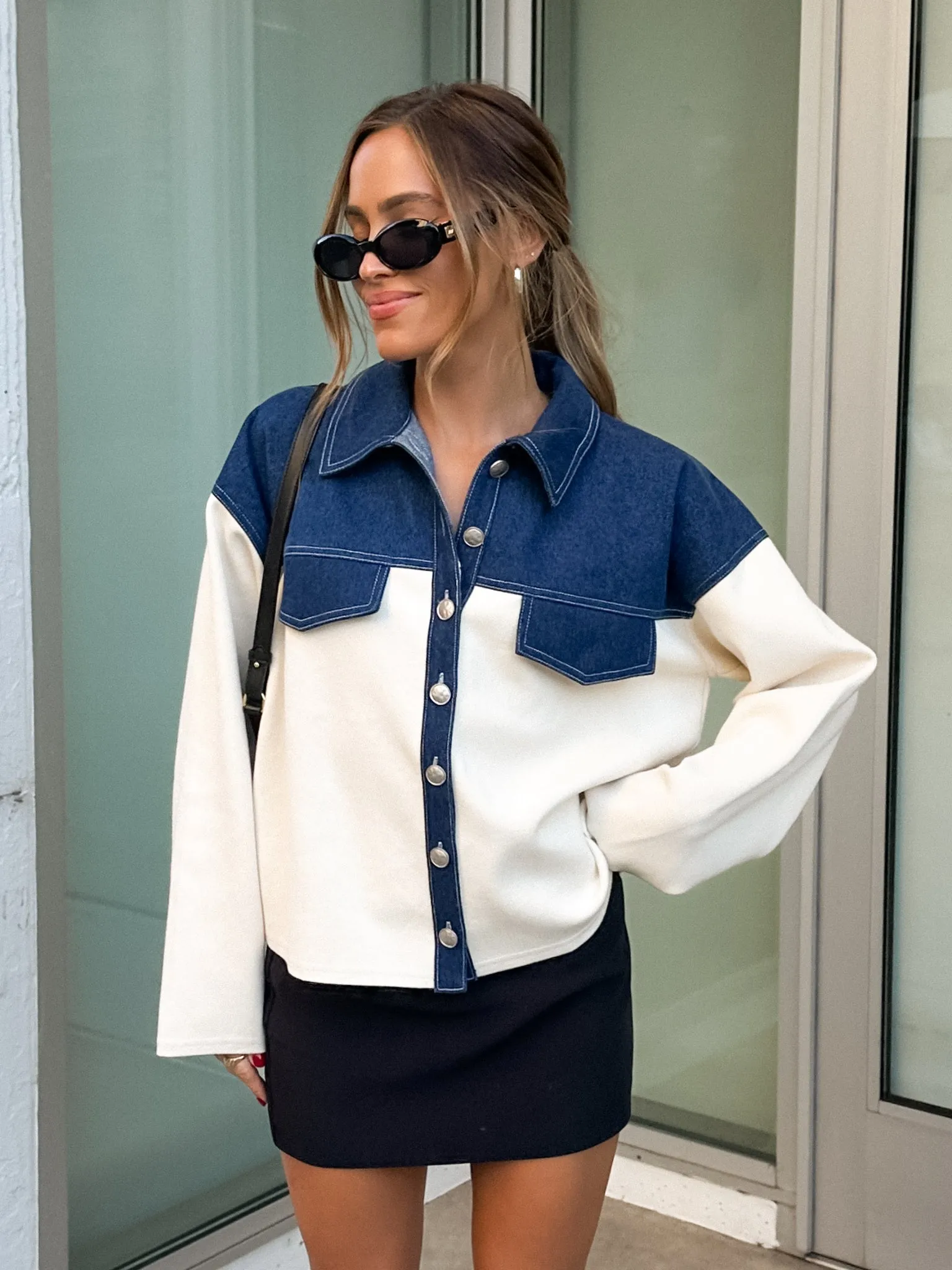 Going West Denim Knit Jacket