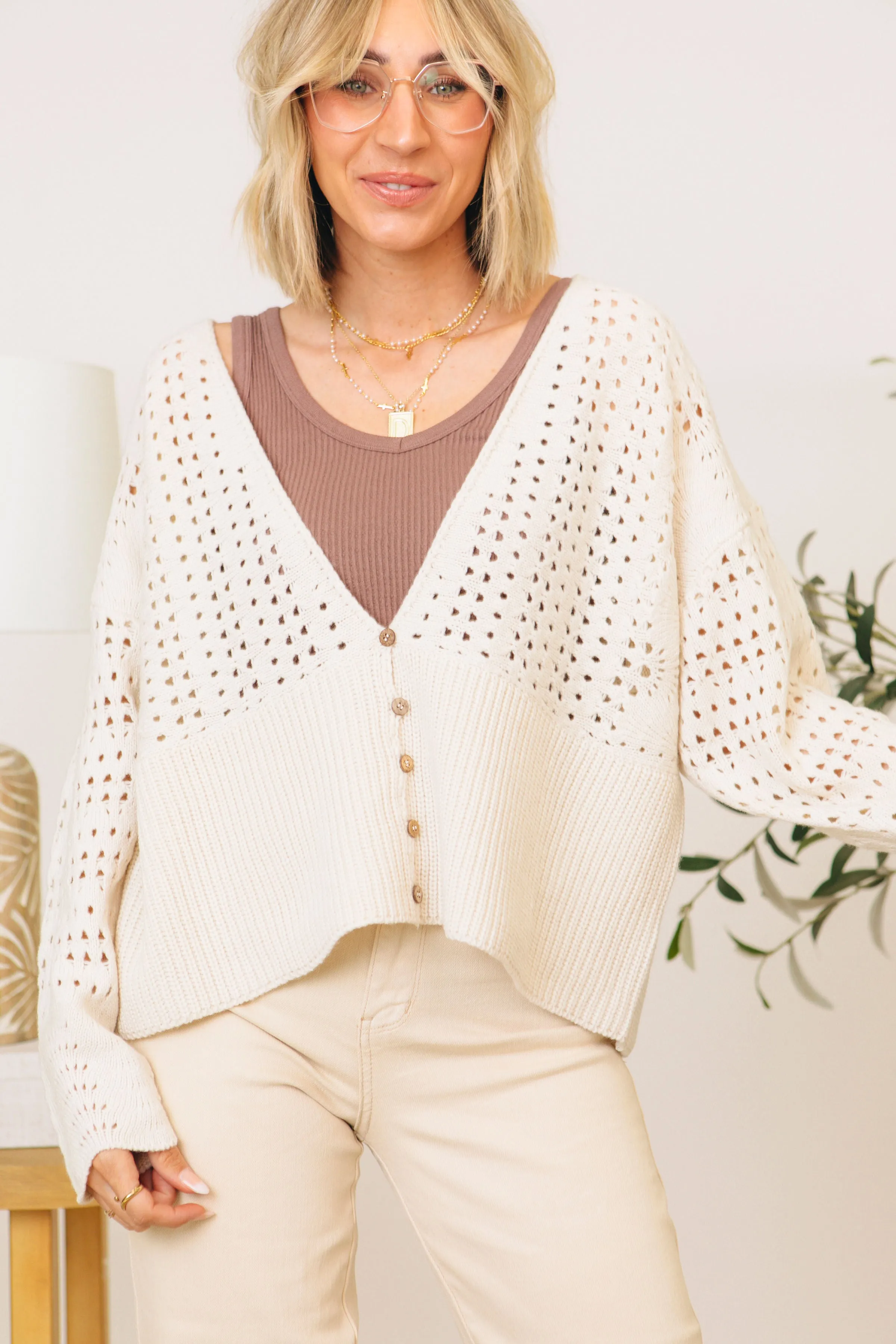 Hollow Out Knitted Cardigan (S-3XL)