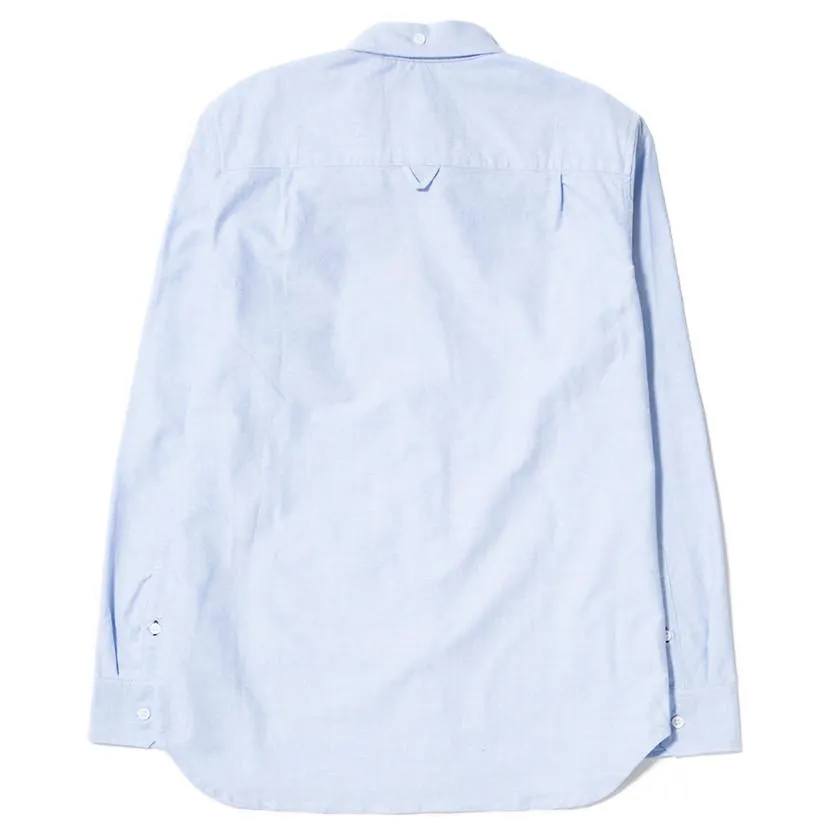 {ie Panel Sleeve Oxford Shirt LT Blue / White