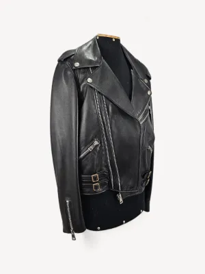 Jaqueta Gucci Women Leather Biker Black