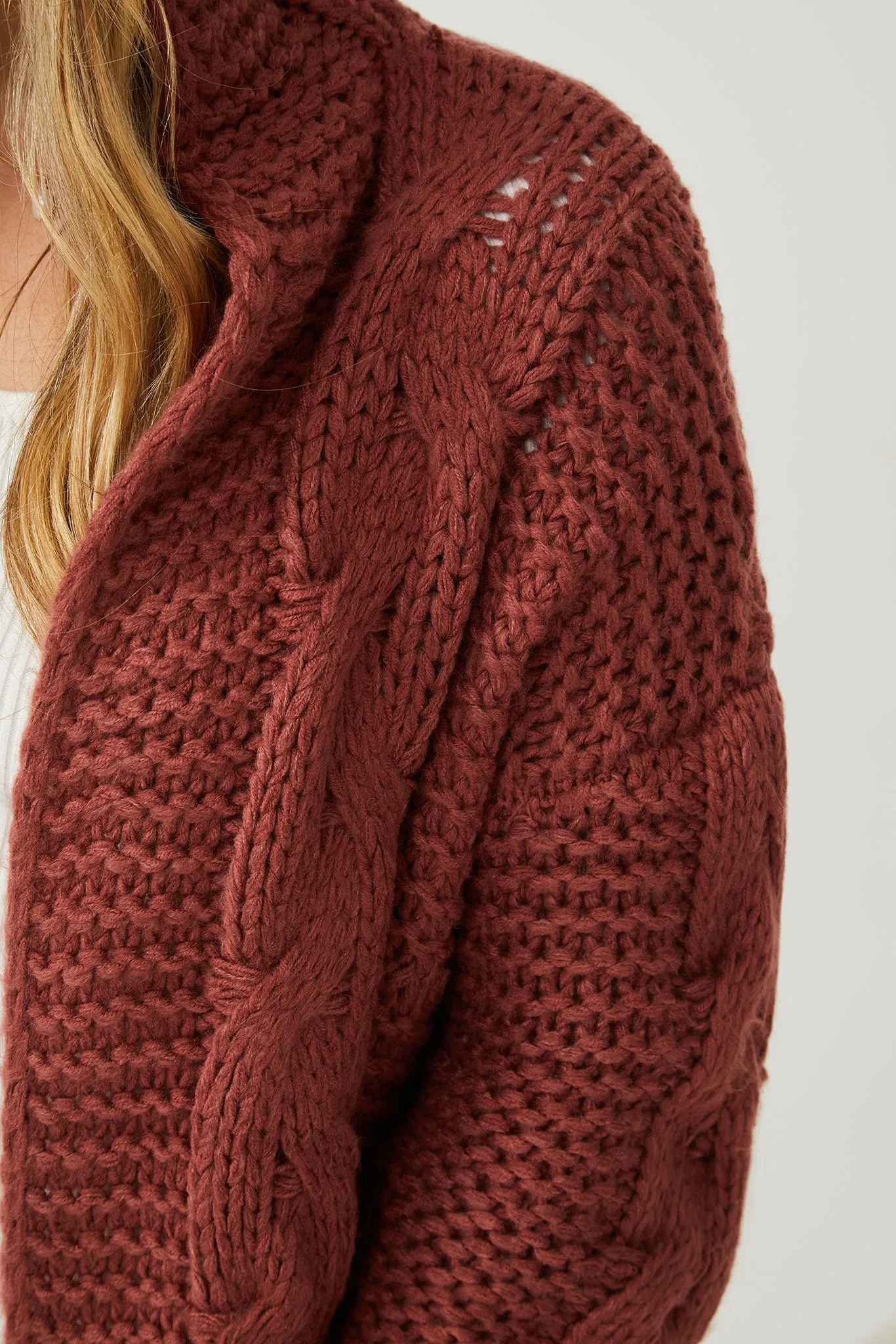 Jorja Cardigan - Dark Rust