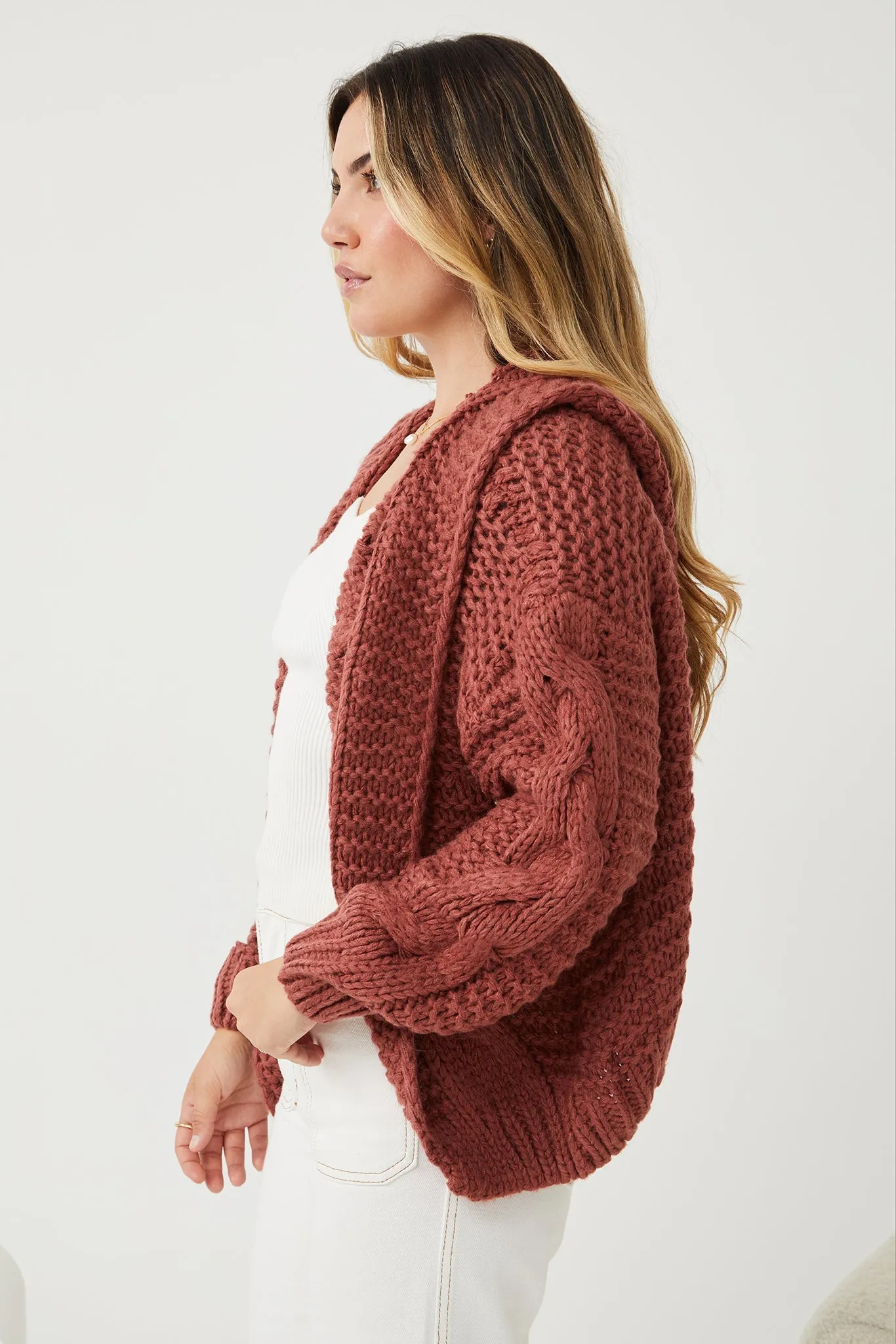 Jorja Cardigan - Dark Rust