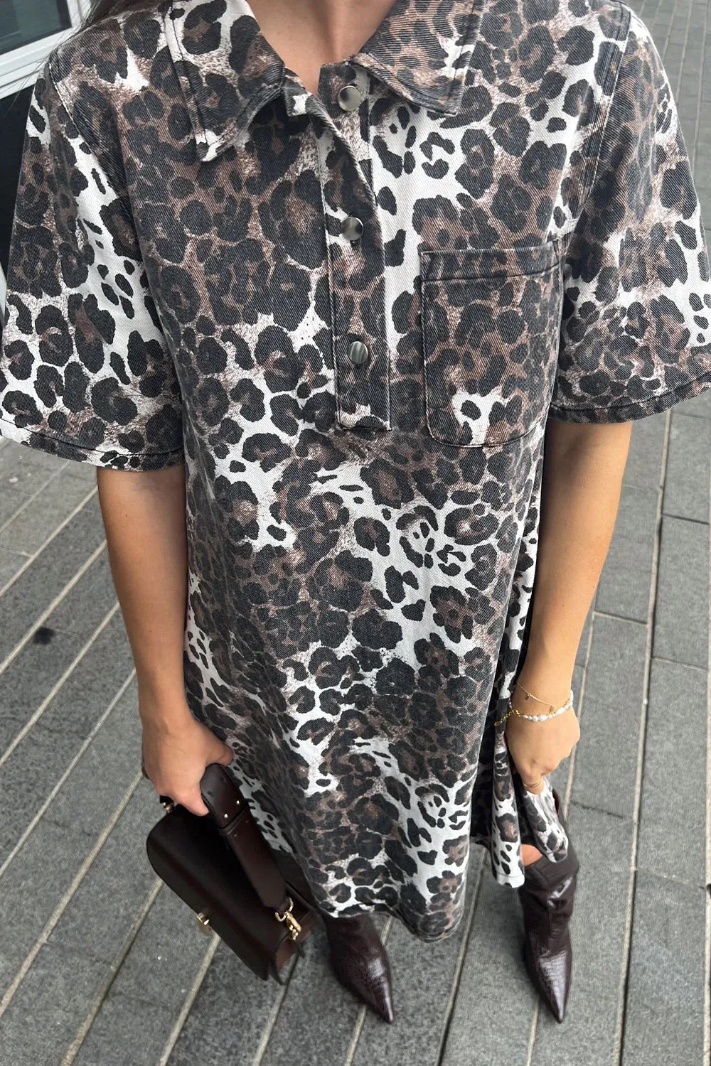 Josie Denim Taleah Leopard Print Dress