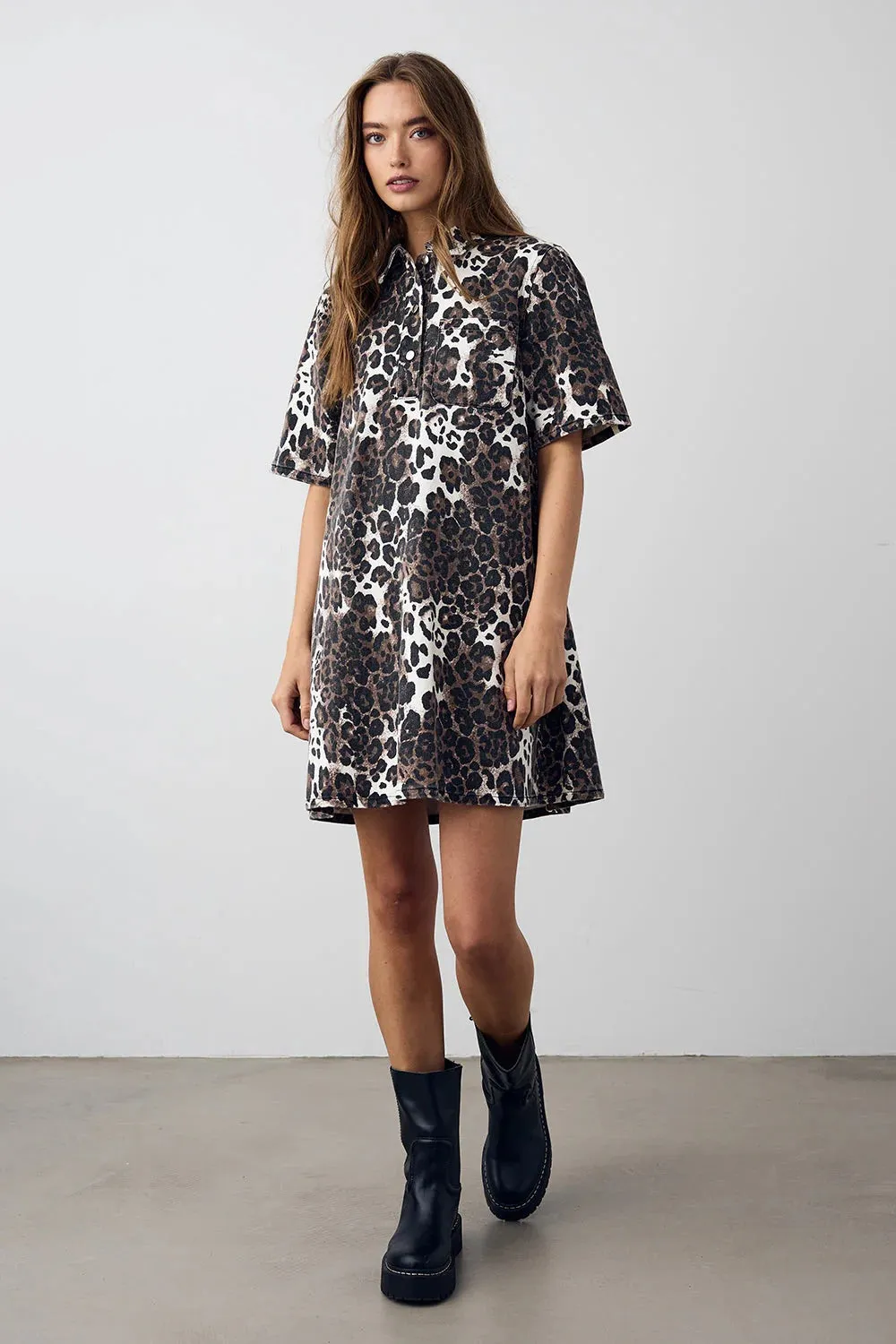 Josie Denim Taleah Leopard Print Dress