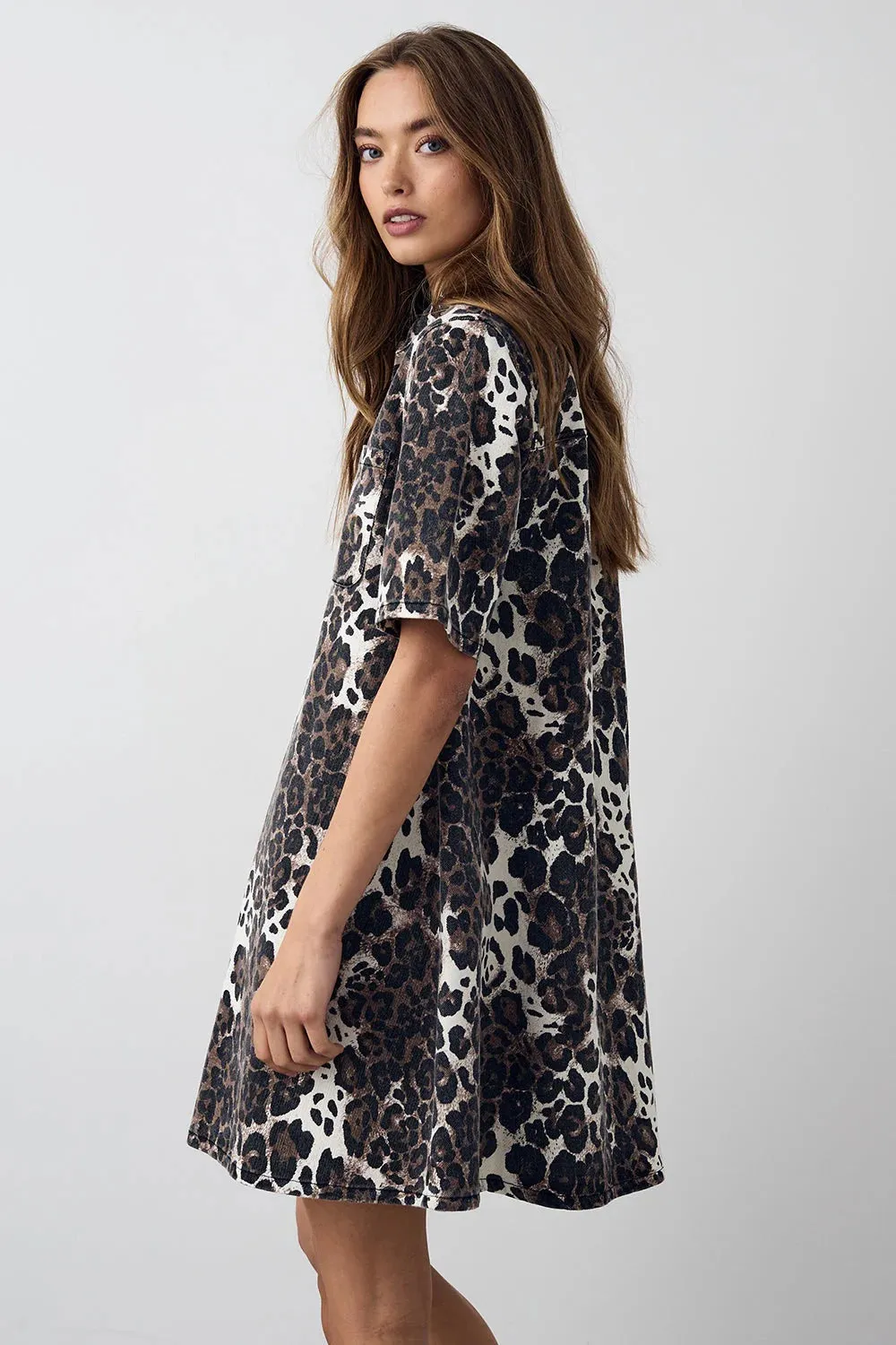 Josie Denim Taleah Leopard Print Dress