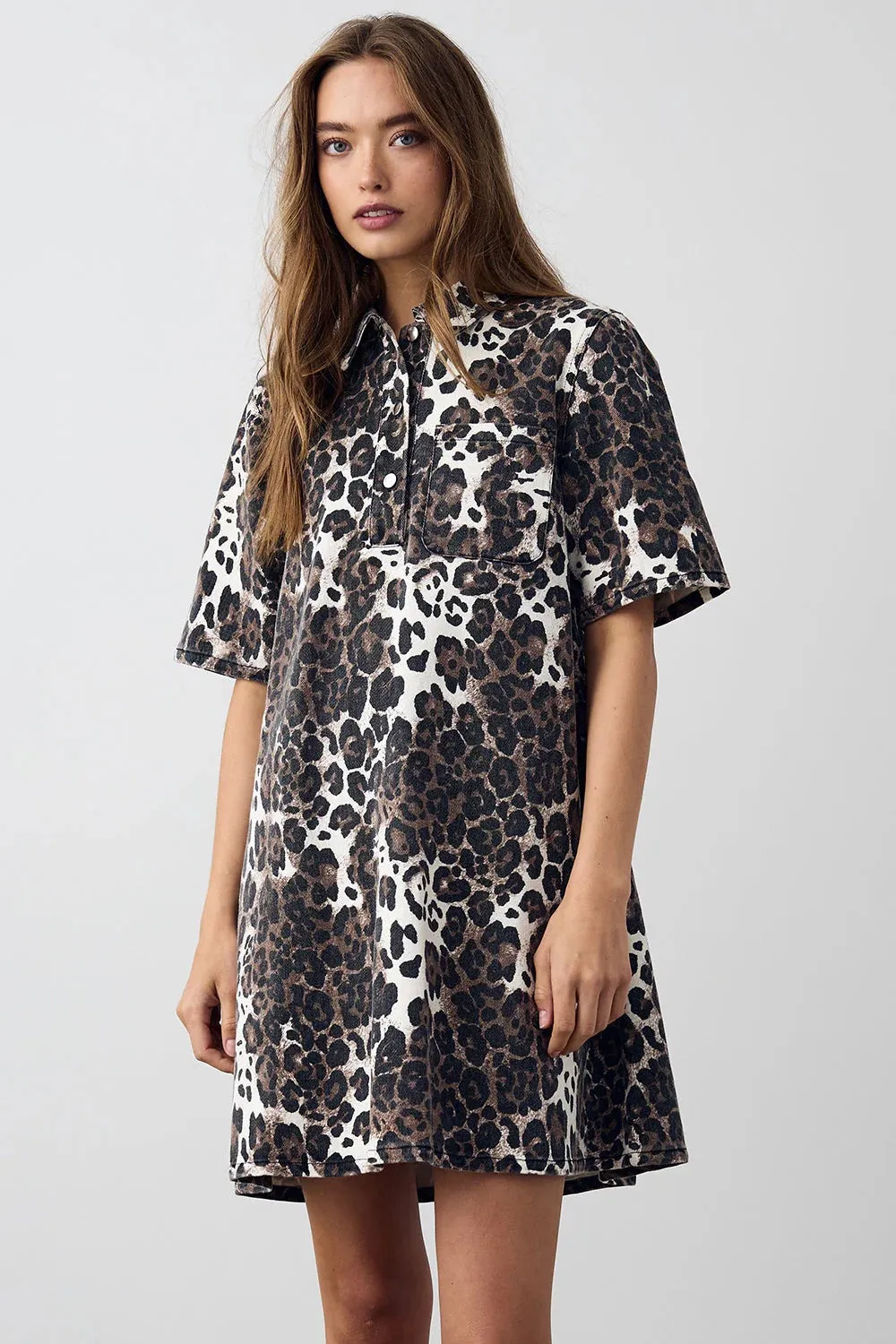 Josie Denim Taleah Leopard Print Dress