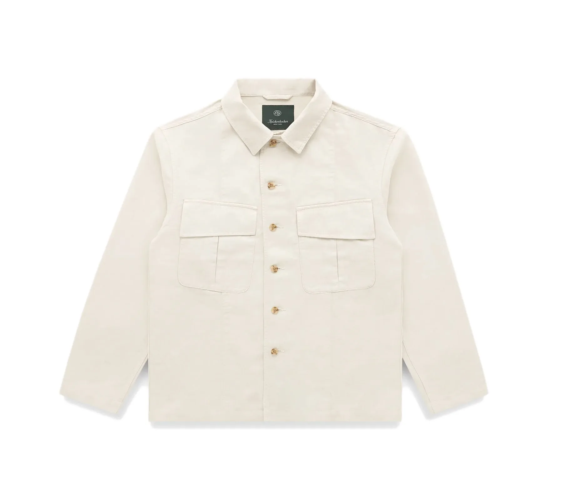 Jungle Cotton & Linen Overshirt | Bone