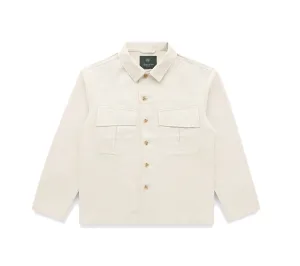 Jungle Cotton & Linen Overshirt | Bone